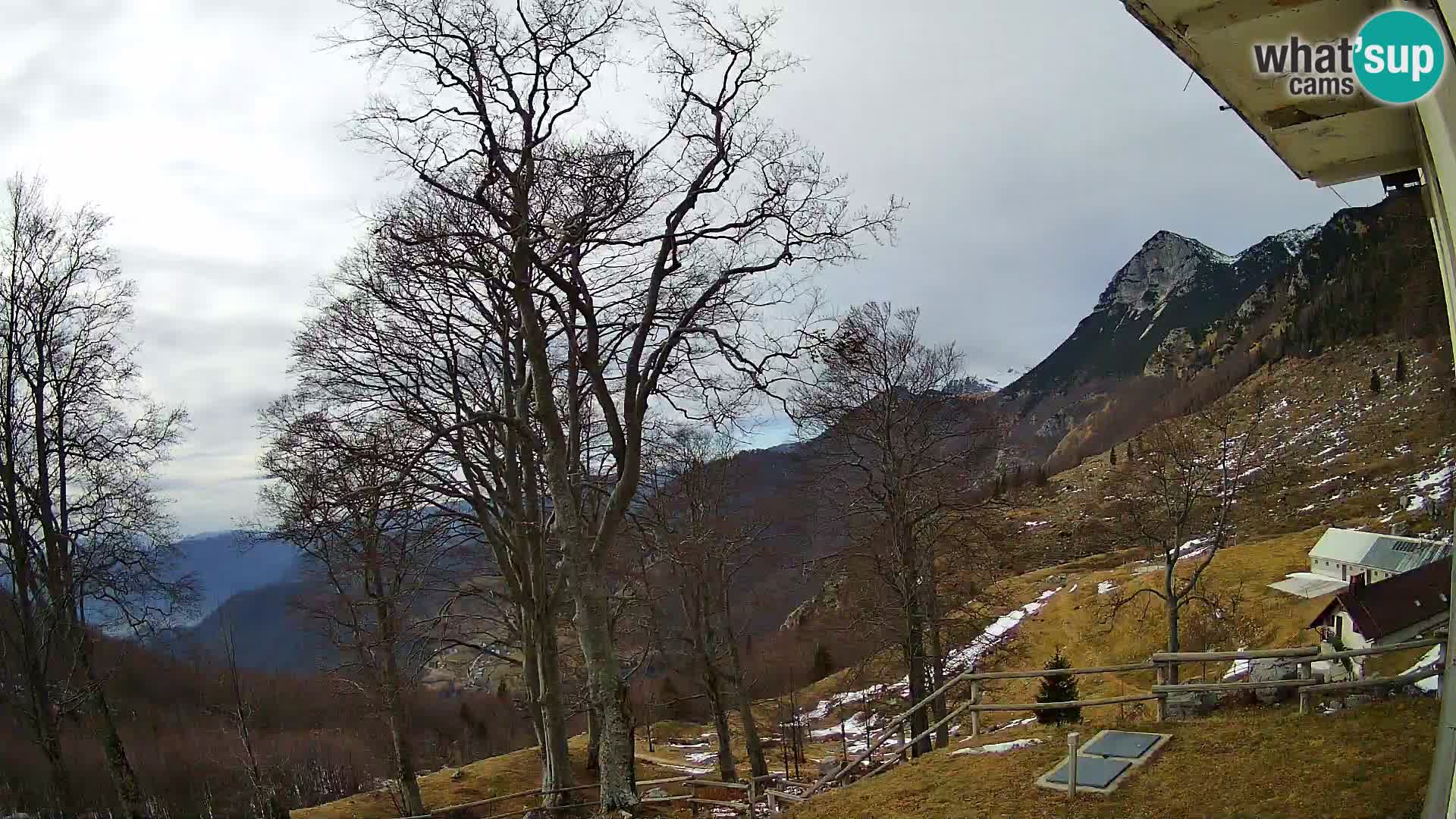 Koča na Planini Razor spletna kamera (1315) | Pogled na Tolminski Migovec