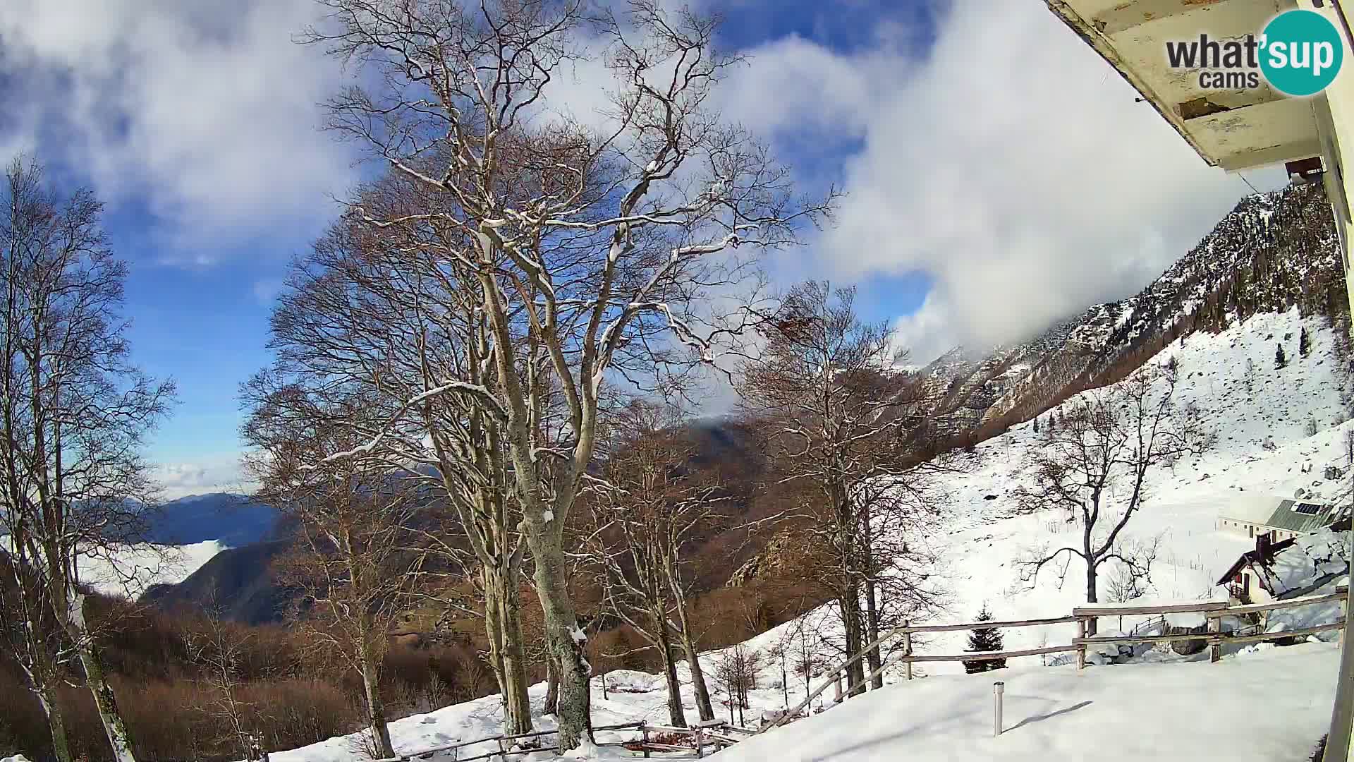 Koča na Planini Razor spletna kamera (1315) | Pogled na Tolminski Migovec