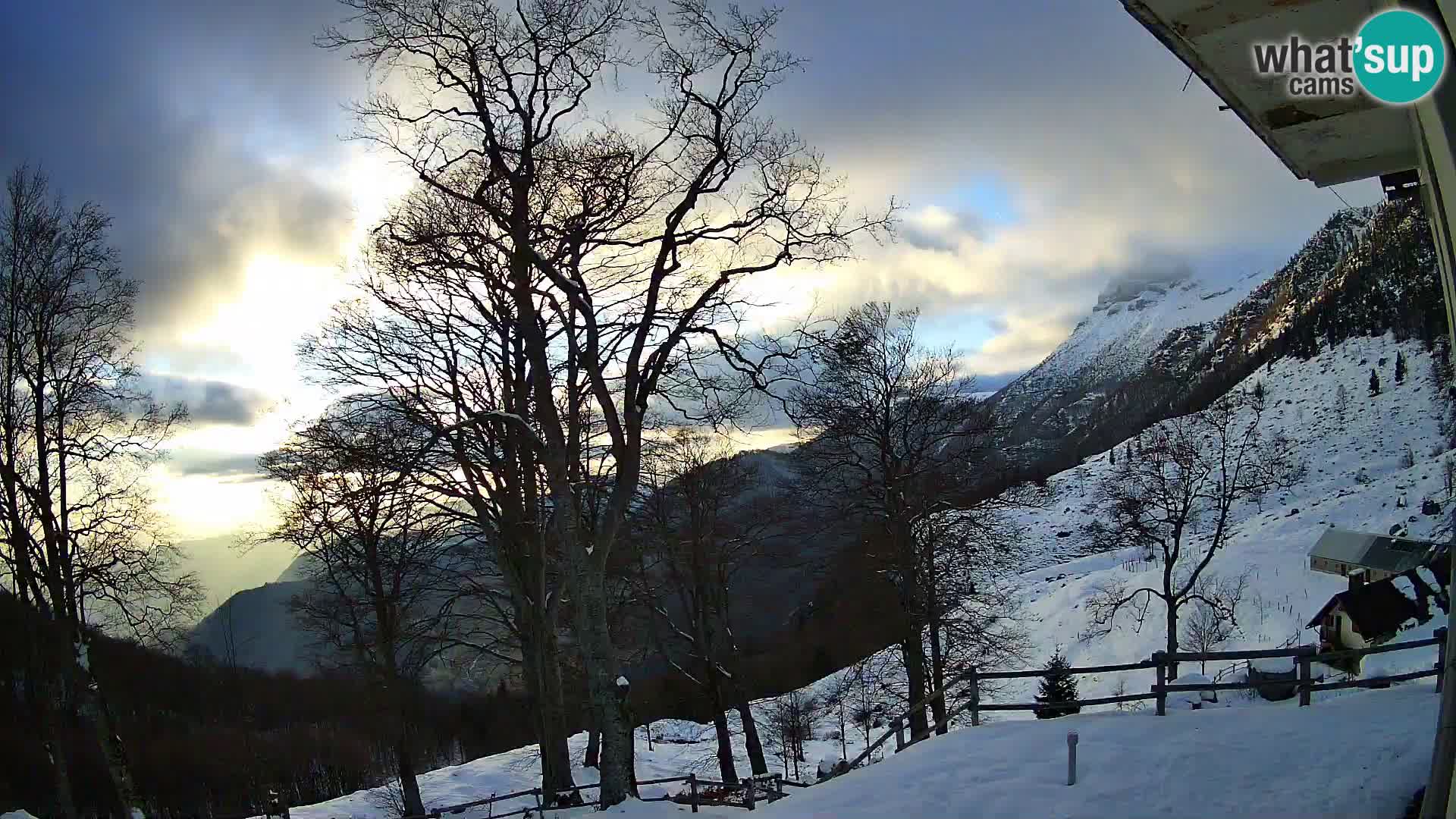 Baita di montagna Planina Razor webcam (1315) | vista su Tolminski Migovec