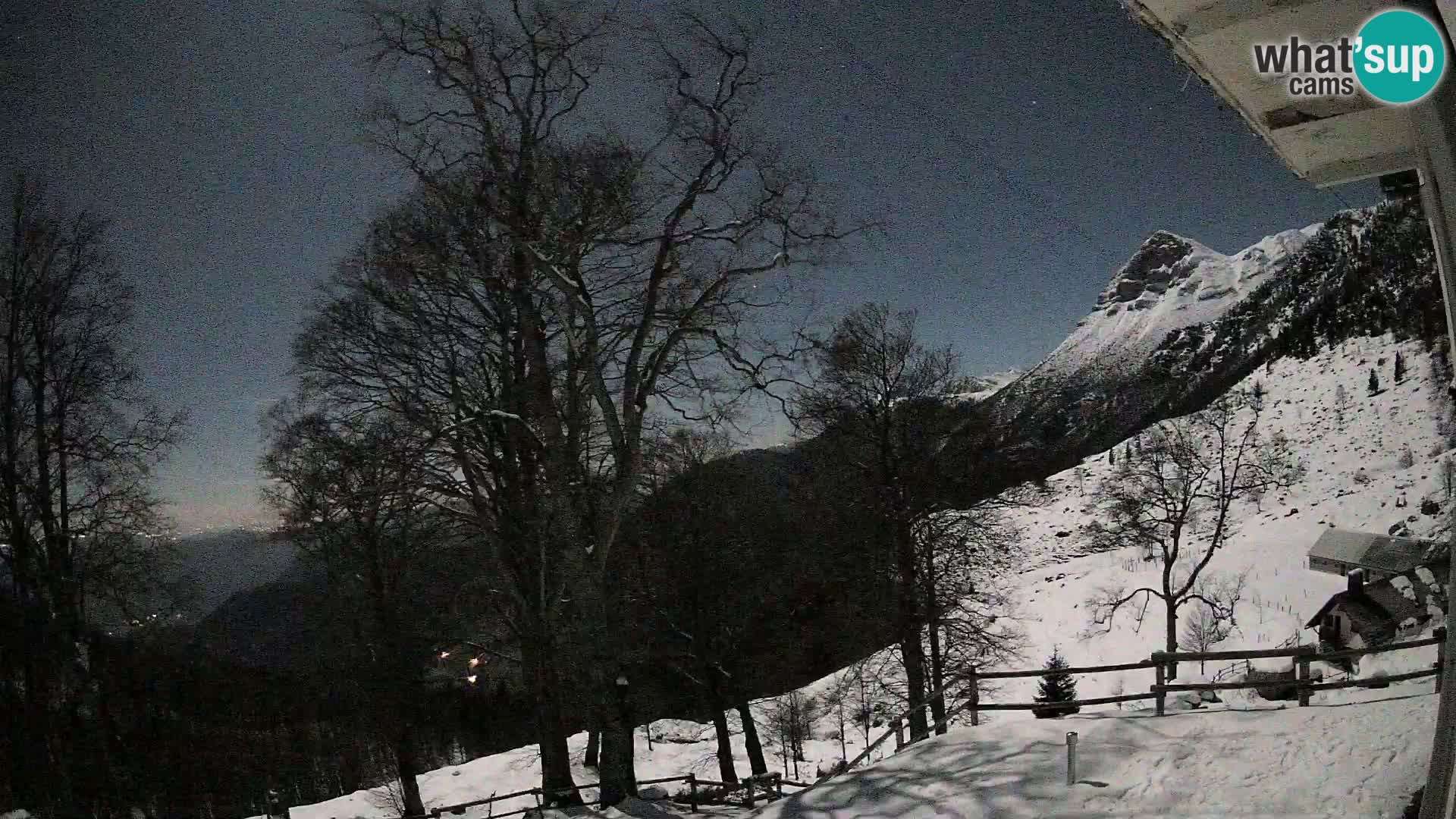 Koča na Planini Razor spletna kamera (1315) | Pogled na Tolminski Migovec