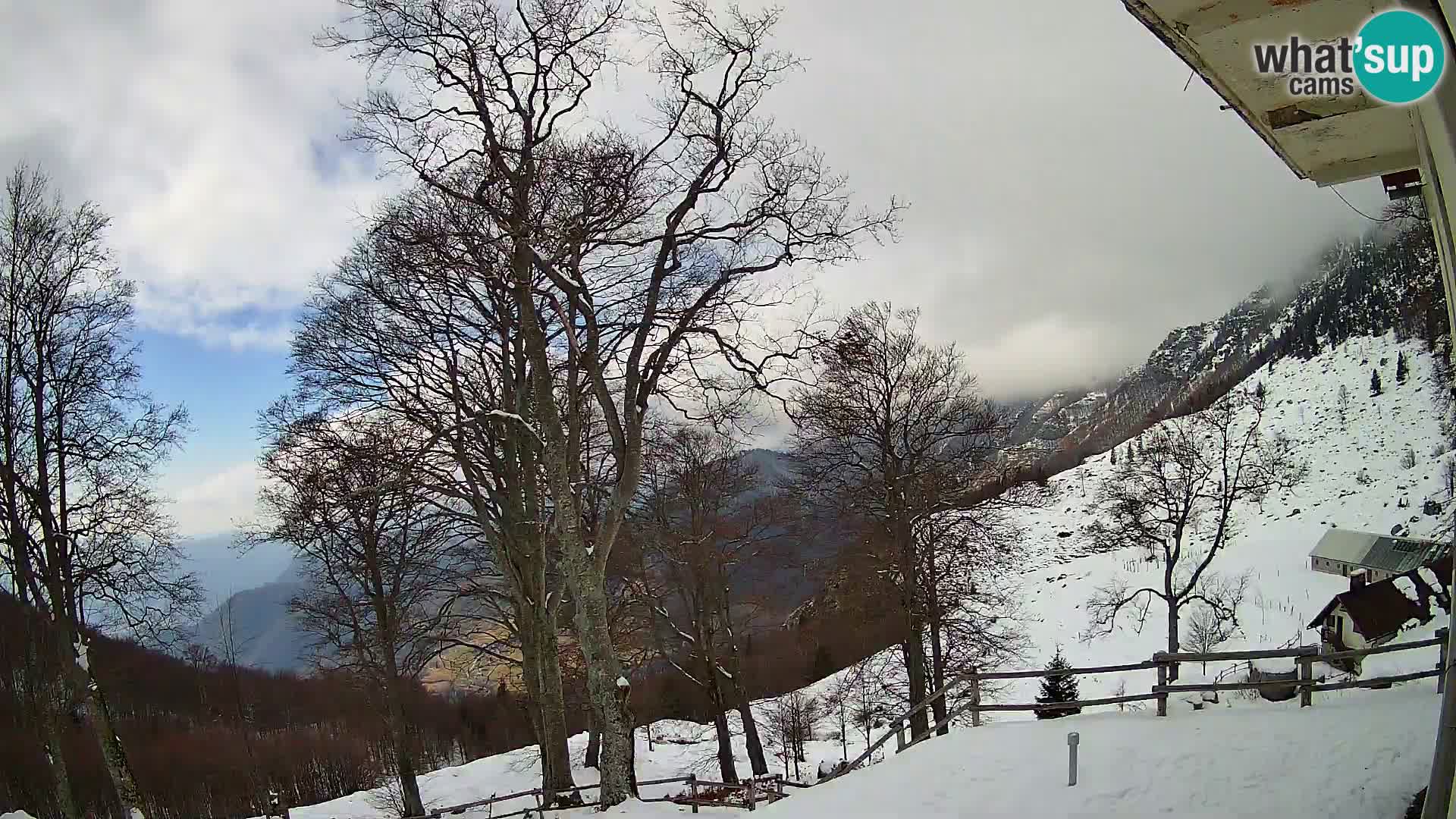 Planina Razor Mountain Hut live cam (1315) | view to Tolminski Migovec