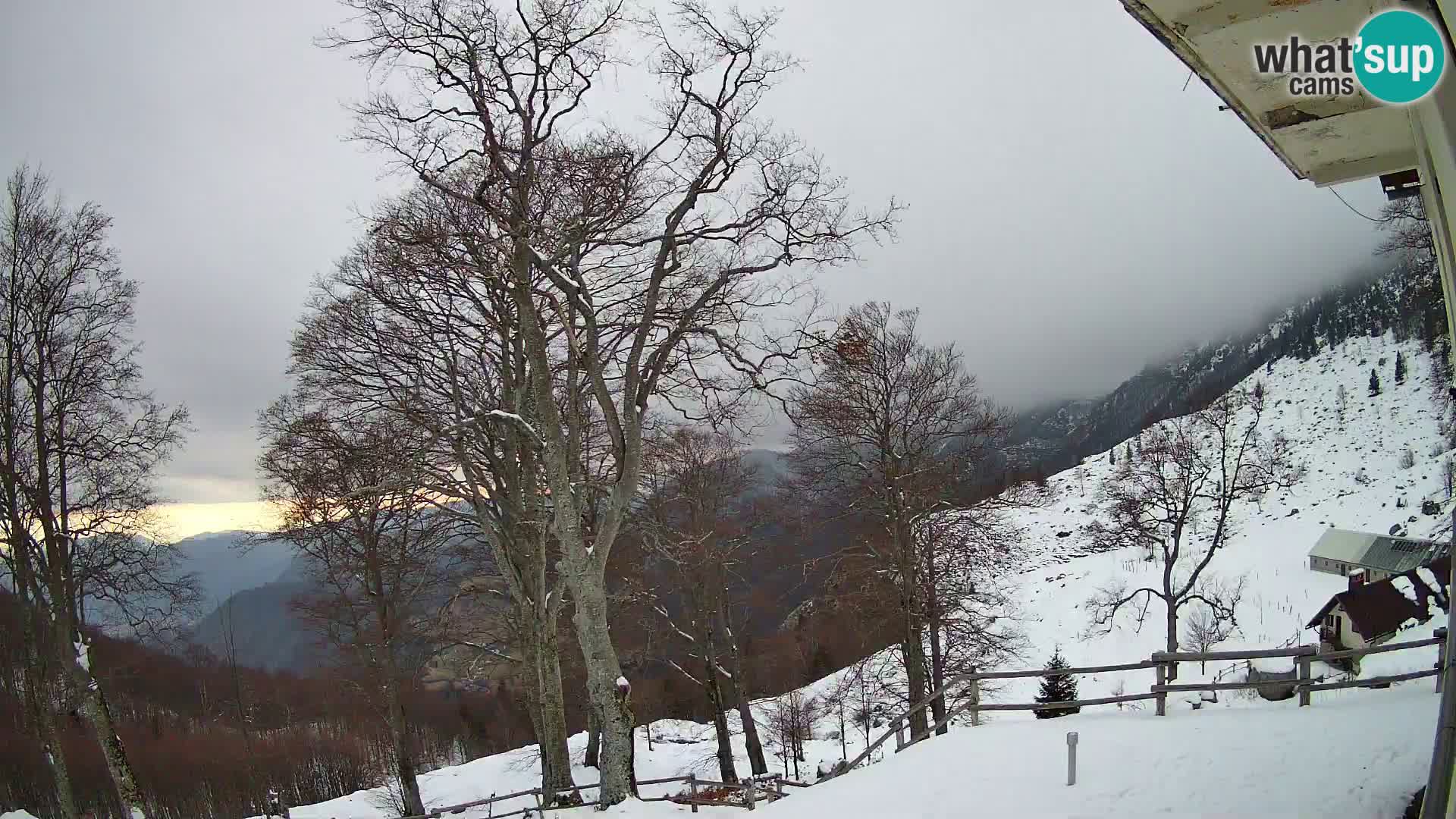 Refuge de la montagne Planina Razor caméra en direct (1315) | vue sur Tolminski Migovec