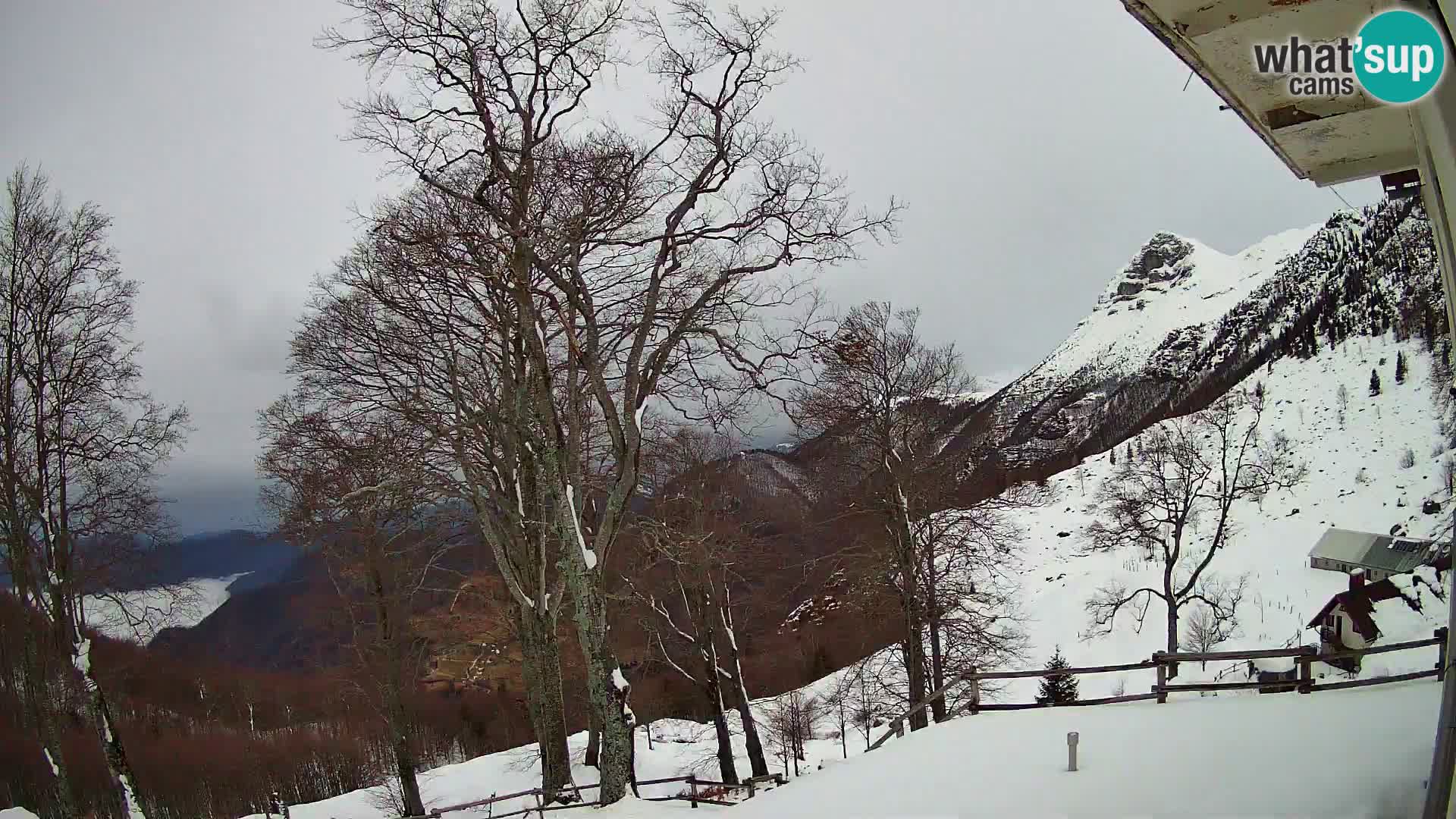 Refuge de la montagne Planina Razor caméra en direct (1315) | vue sur Tolminski Migovec