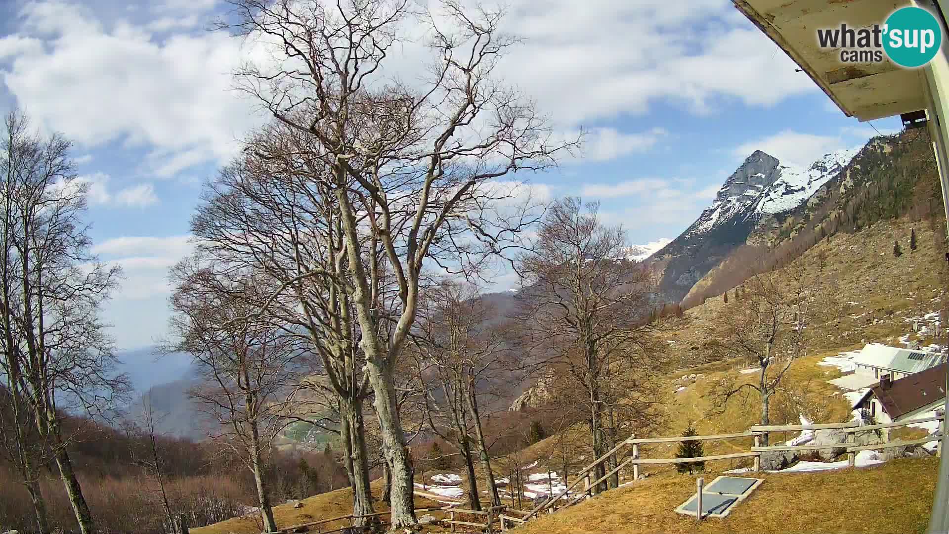 Koča na Planini Razor spletna kamera (1315) | Pogled na Tolminski Migovec
