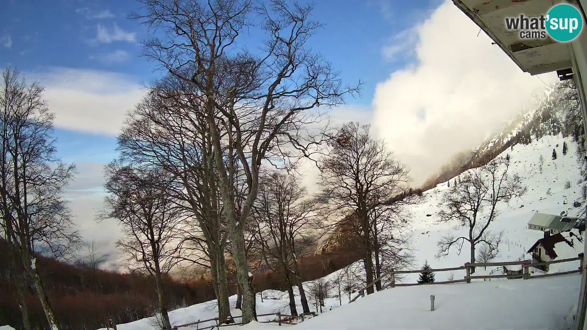 Planina Razor Mountain Hut live cam (1315) | view to Tolminski Migovec