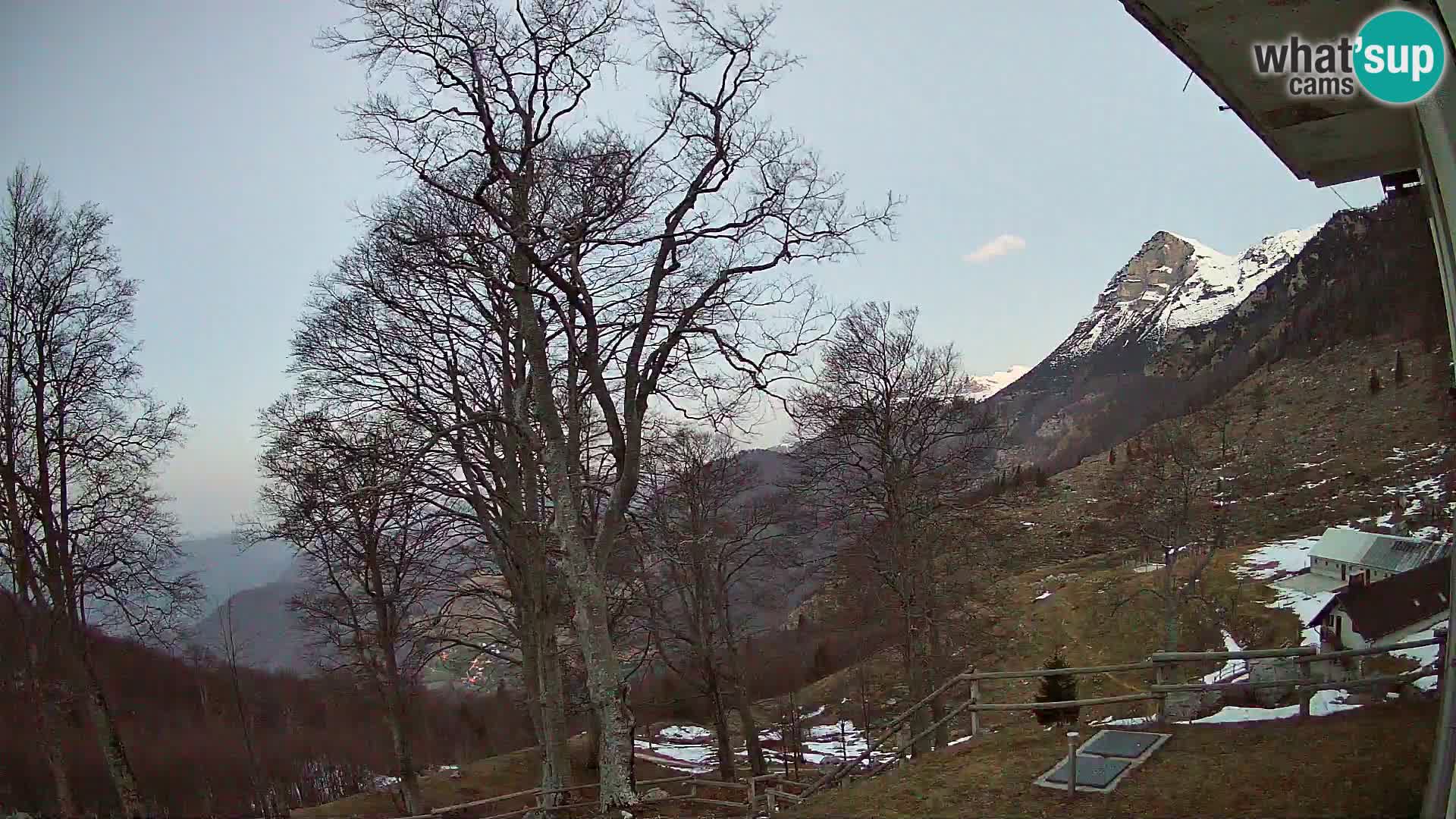 Baita di montagna Planina Razor webcam (1315) | vista su Tolminski Migovec