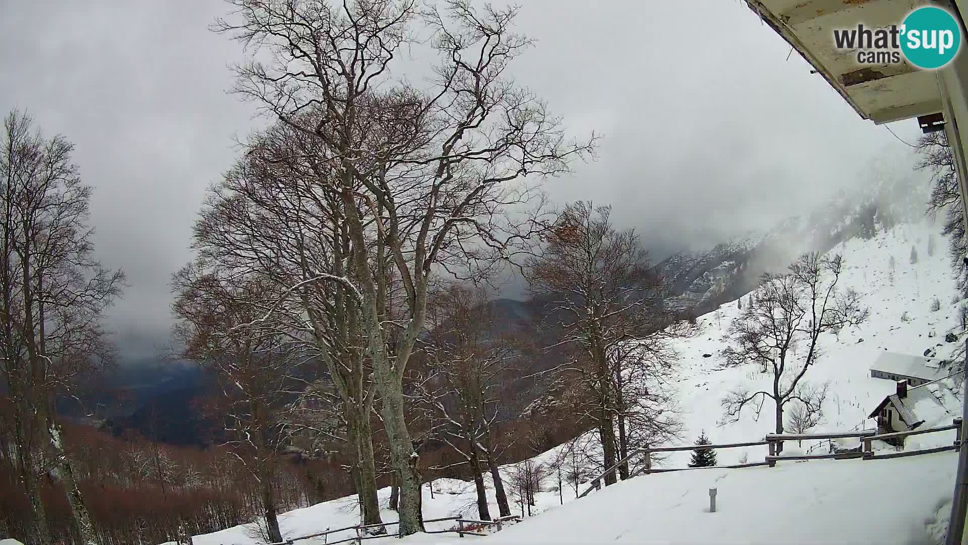 Refuge de la montagne Planina Razor caméra en direct (1315) | vue sur Tolminski Migovec