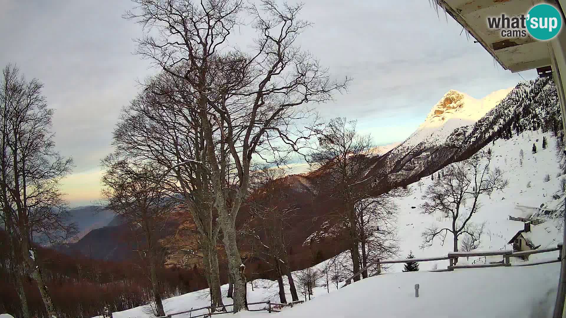 Koča na Planini Razor spletna kamera (1315) | Pogled na Tolminski Migovec