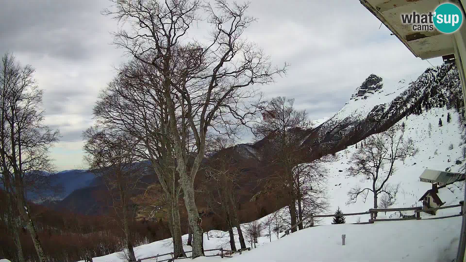 Refuge de la montagne Planina Razor caméra en direct (1315) | vue sur Tolminski Migovec