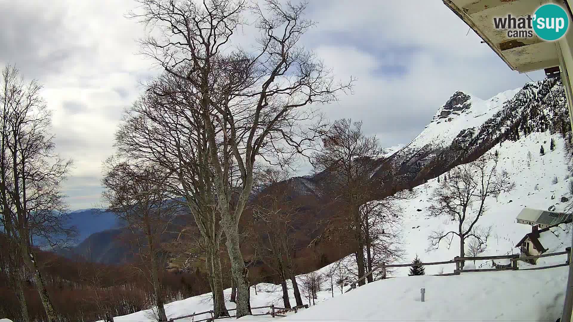 Planina Razor Mountain Hut live cam (1315) | view to Tolminski Migovec