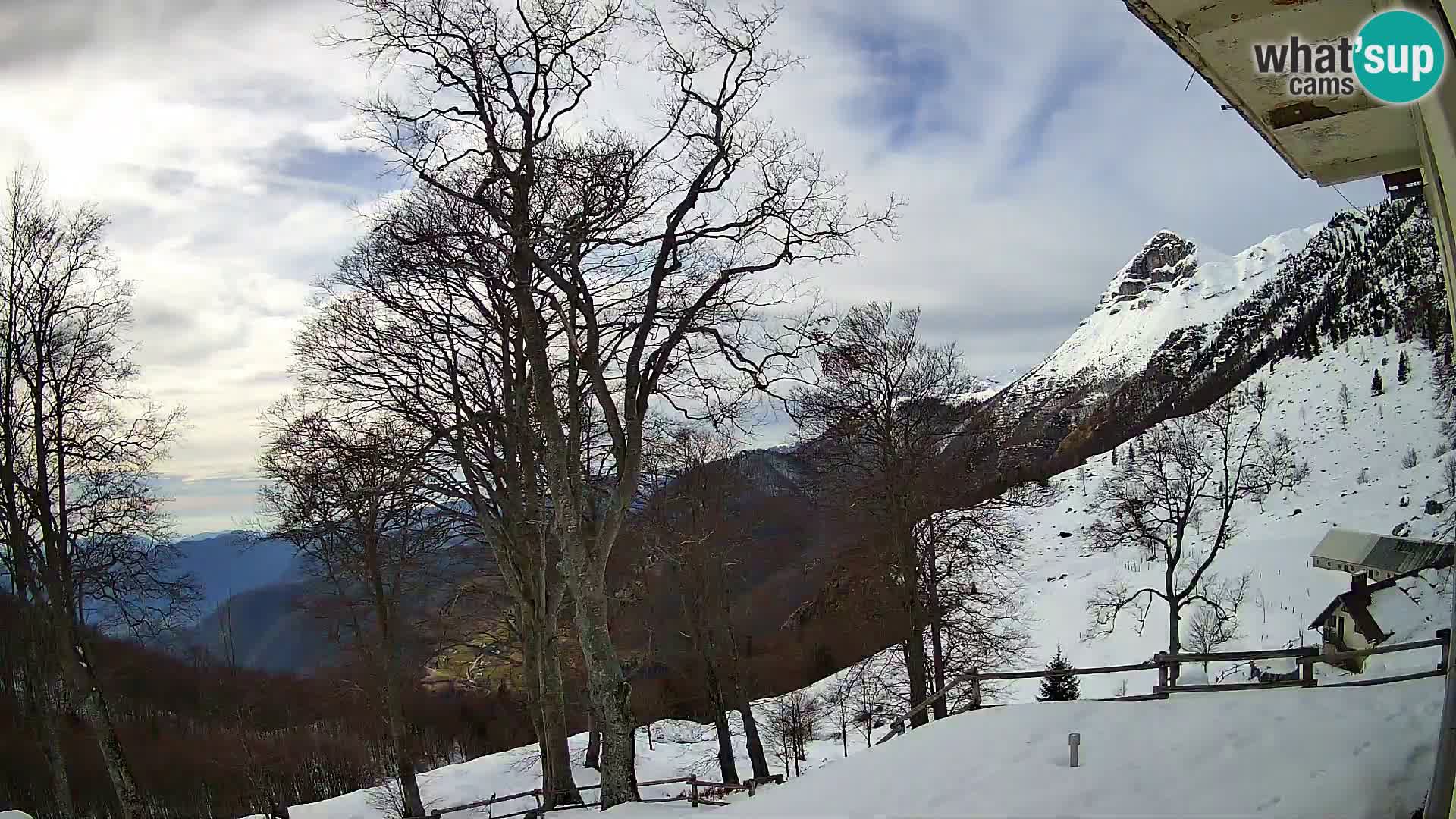 Planina Razor Mountain Hut live cam (1315) | view to Tolminski Migovec