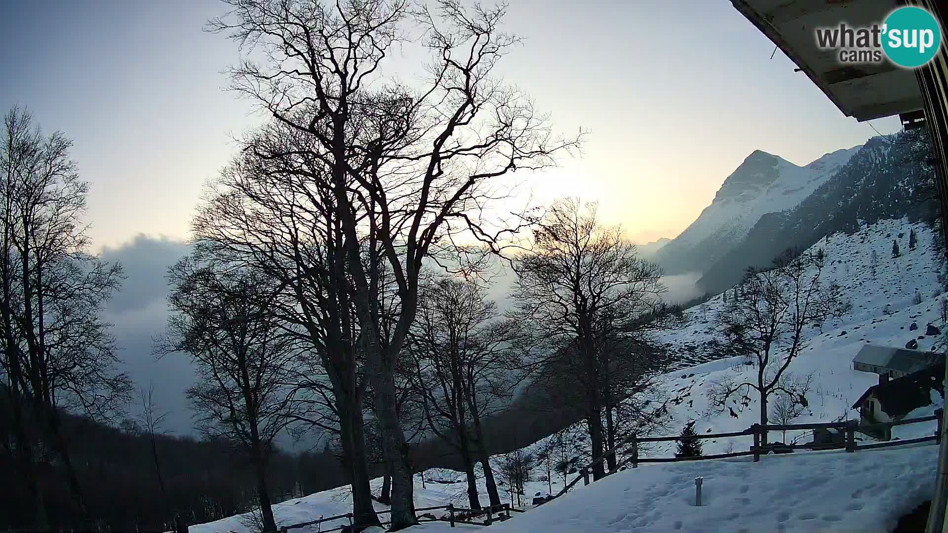 Planina Razor Mountain Hut live cam (1315) | view to Tolminski Migovec