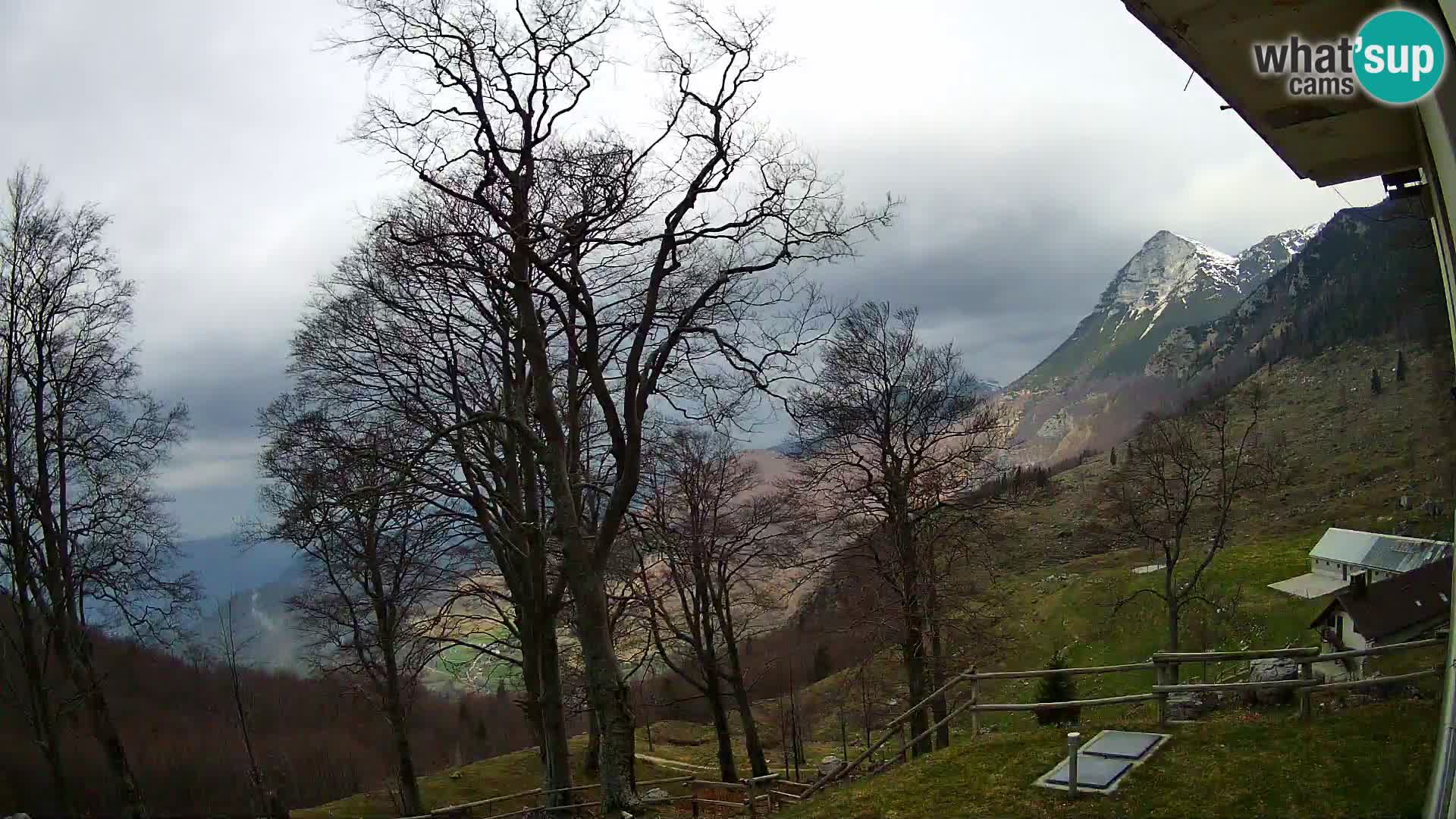 Cámara en vivo de la cabaña de montaña Planina Razor (1315) | vista hacia Tolminski Migovec