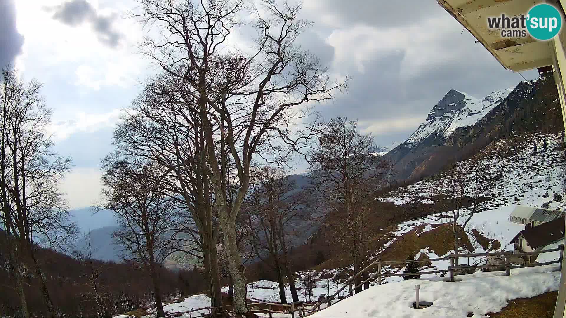 Baita di montagna Planina Razor webcam (1315) | vista su Tolminski Migovec