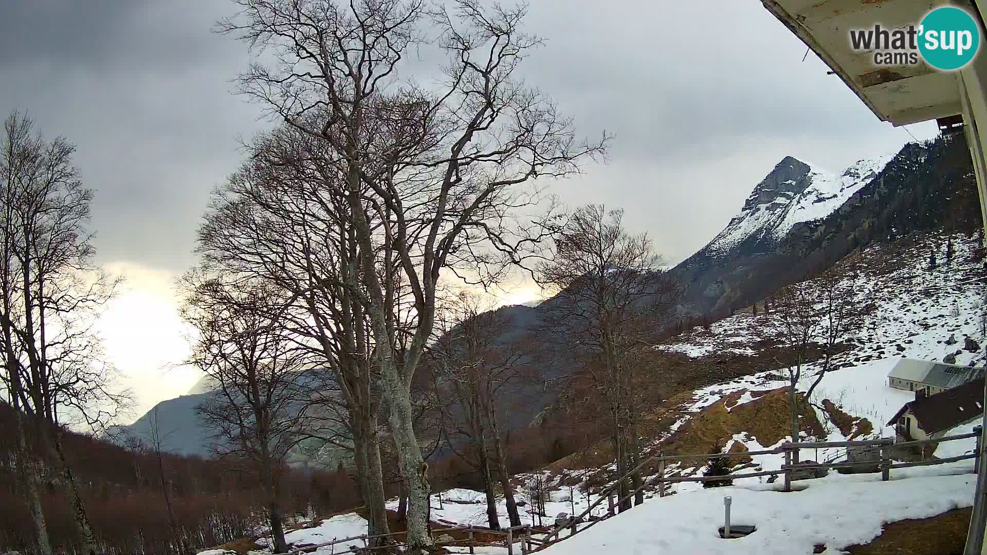 Baita di montagna Planina Razor webcam (1315) | vista su Tolminski Migovec