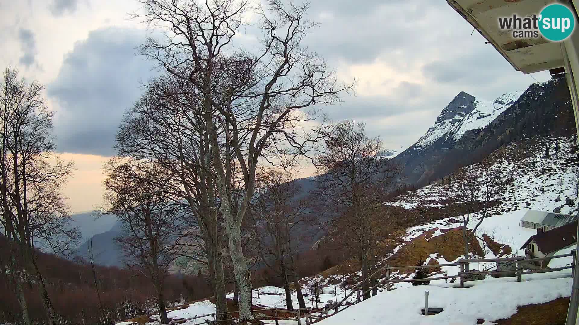 Baita di montagna Planina Razor webcam (1315) | vista su Tolminski Migovec