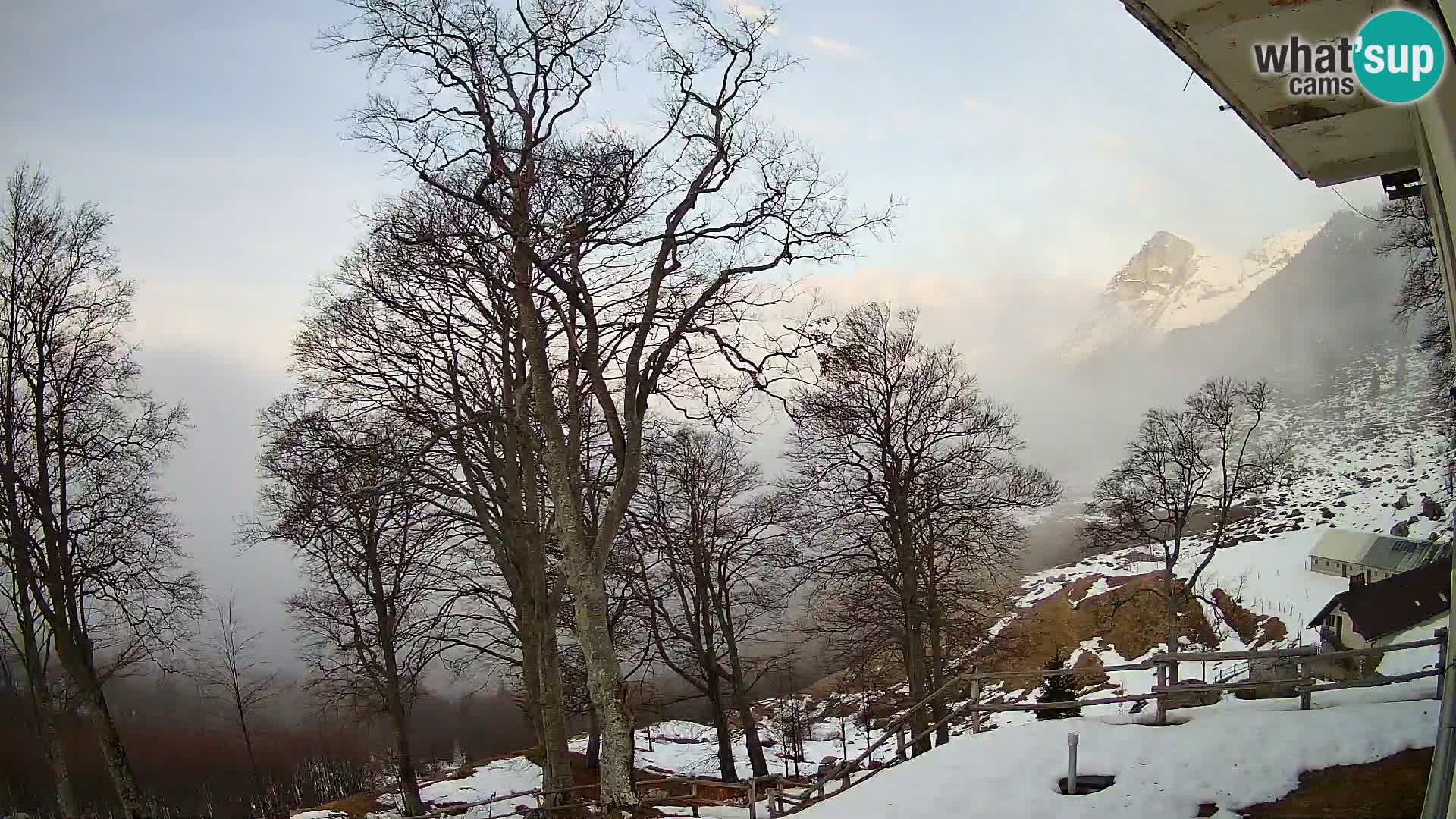 Koča na Planini Razor spletna kamera (1315) | Pogled na Tolminski Migovec