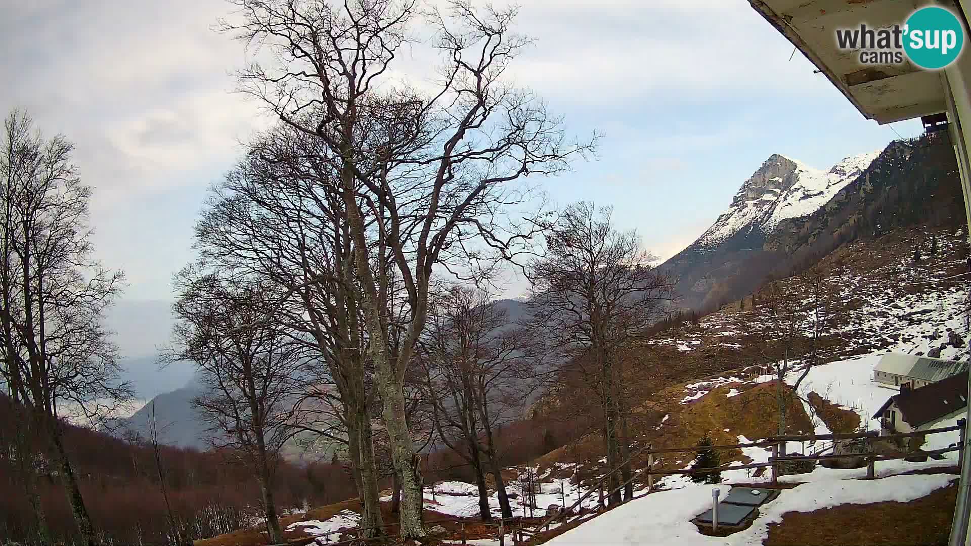 Baita di montagna Planina Razor webcam (1315) | vista su Tolminski Migovec