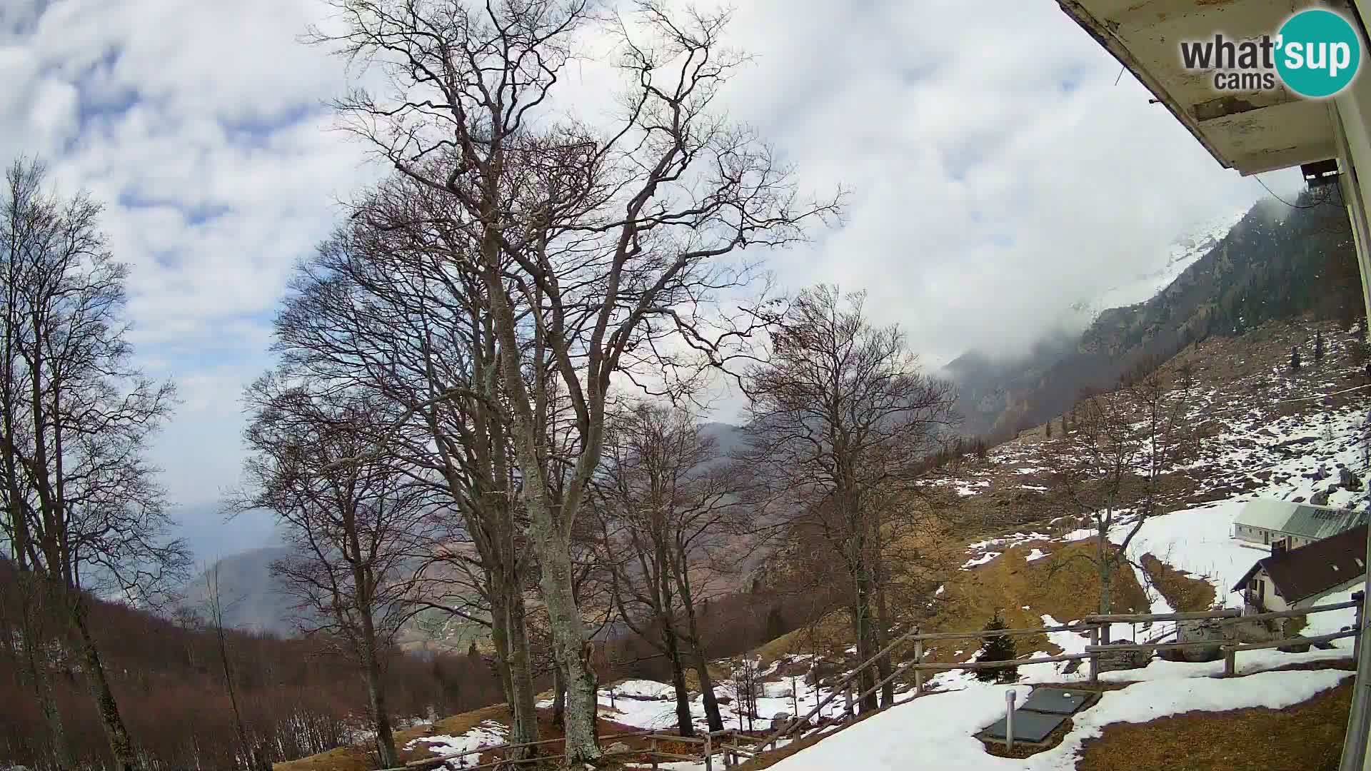 Planina Razor Mountain Hut live cam (1315) | view to Tolminski Migovec