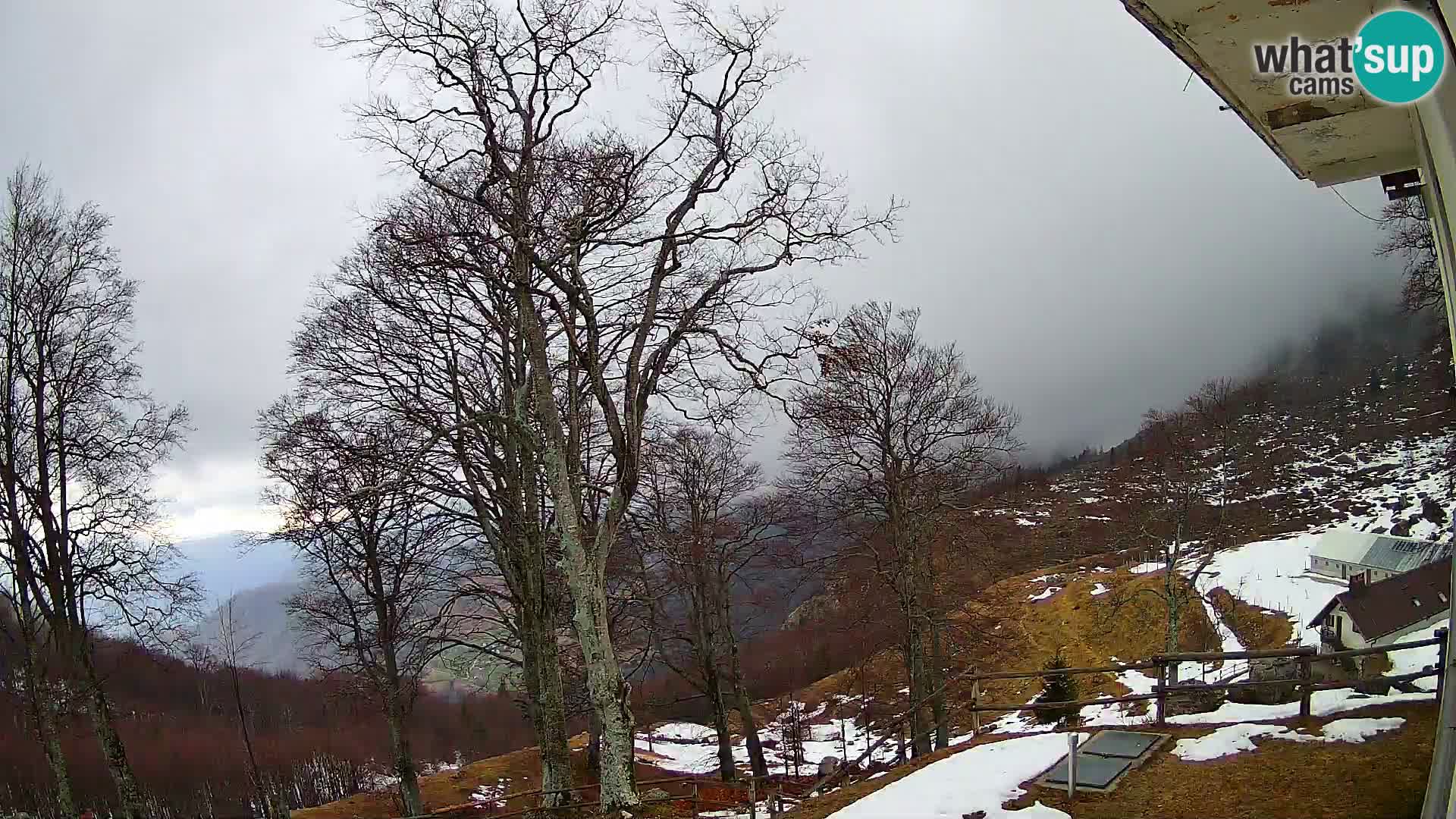 Cámara en vivo de la cabaña de montaña Planina Razor (1315) | vista hacia Tolminski Migovec