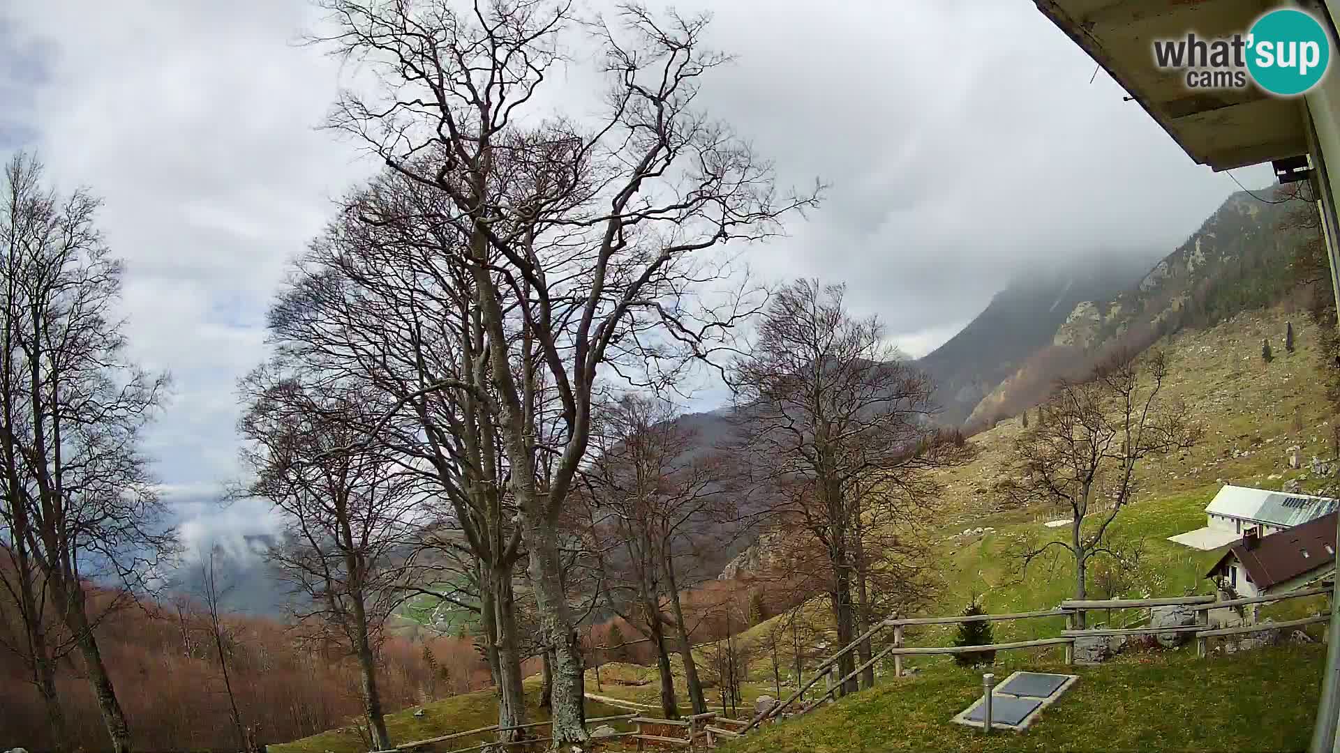 Planina Razor Mountain Hut live cam (1315) | view to Tolminski Migovec