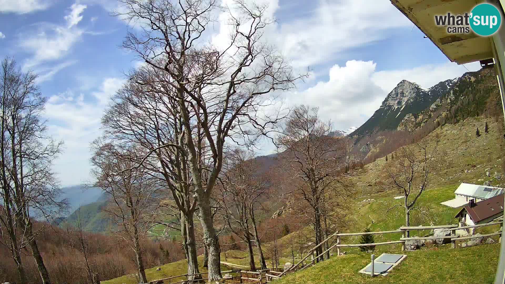 Baita di montagna Planina Razor webcam (1315) | vista su Tolminski Migovec