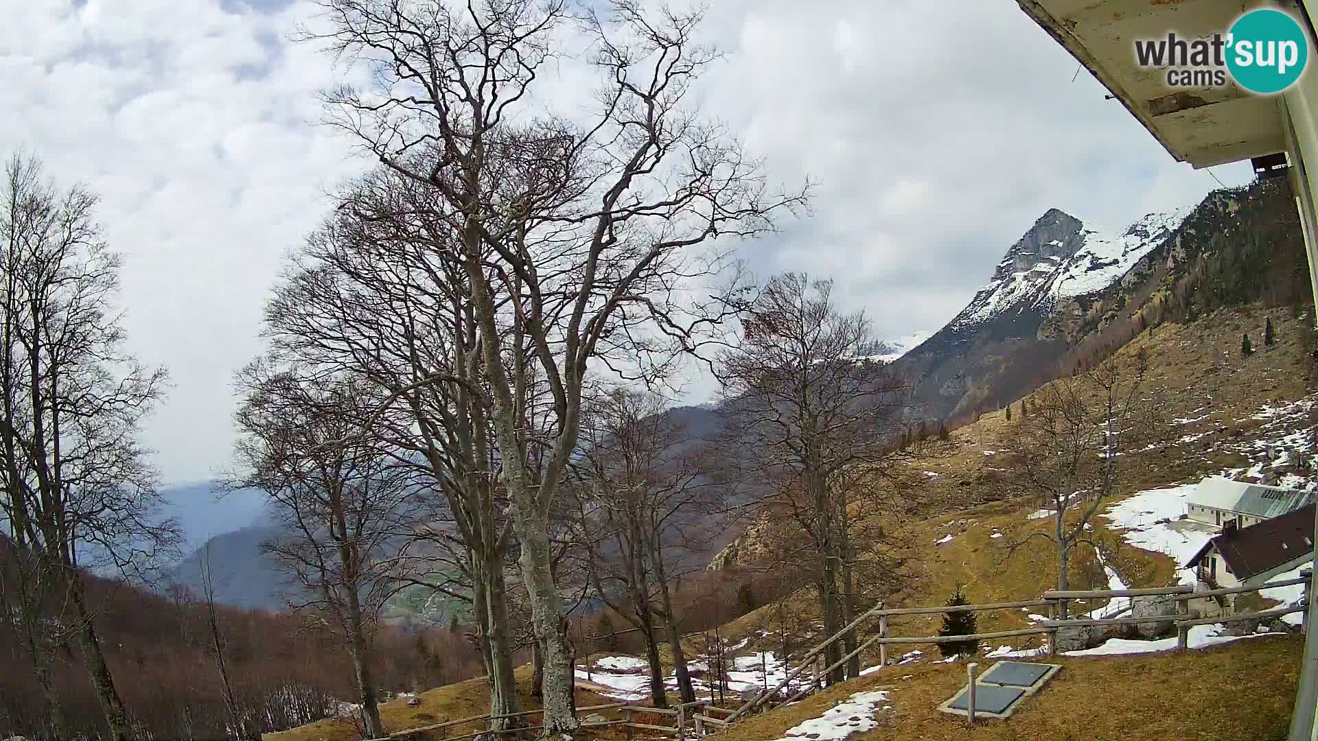 Baita di montagna Planina Razor webcam (1315) | vista su Tolminski Migovec