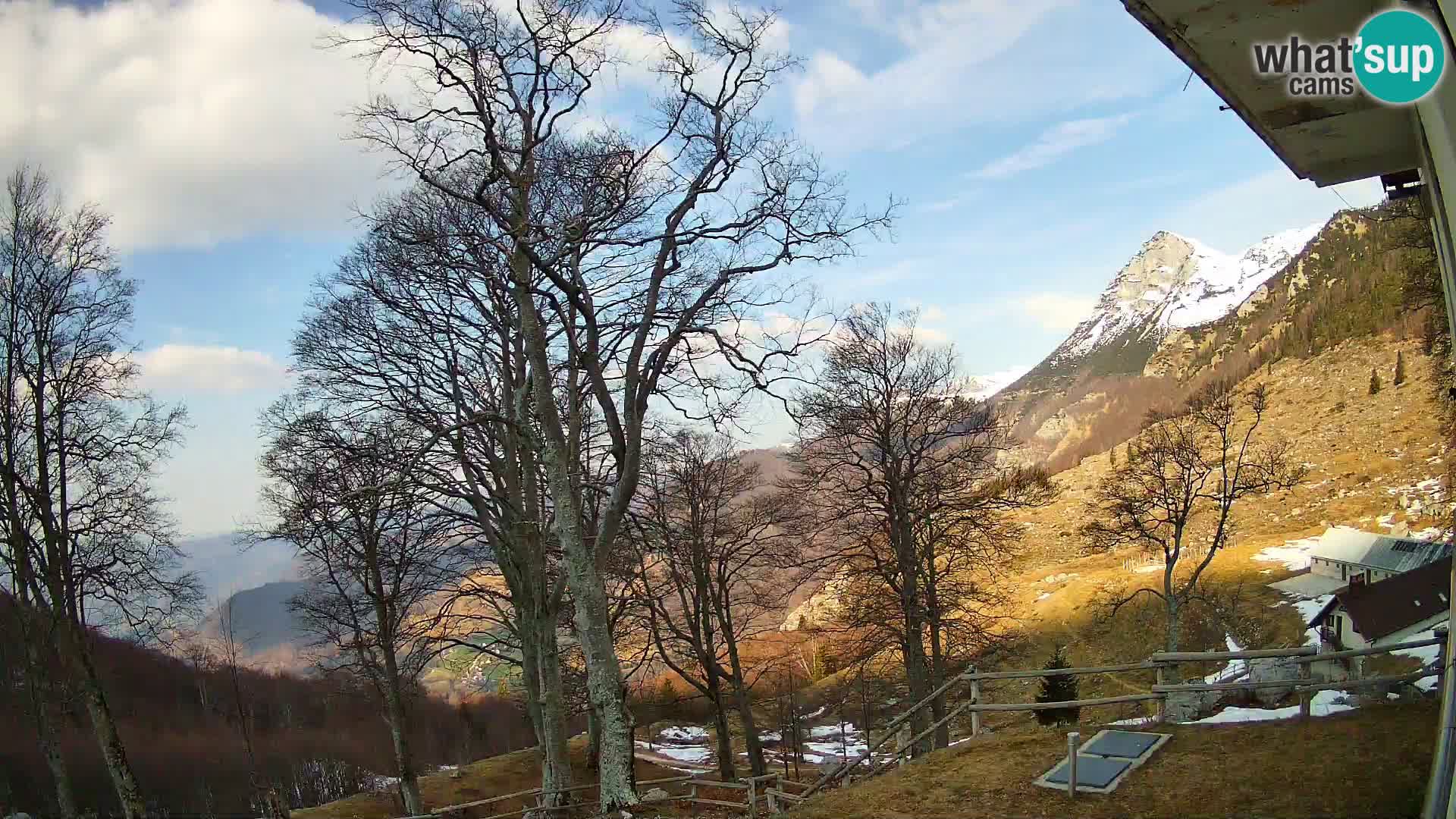 Baita di montagna Planina Razor webcam (1315) | vista su Tolminski Migovec
