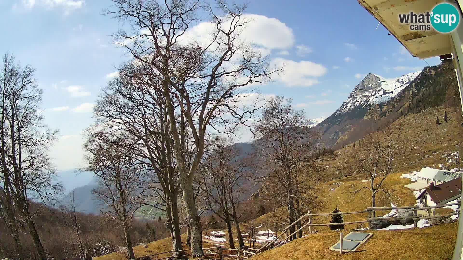 Baita di montagna Planina Razor webcam (1315) | vista su Tolminski Migovec