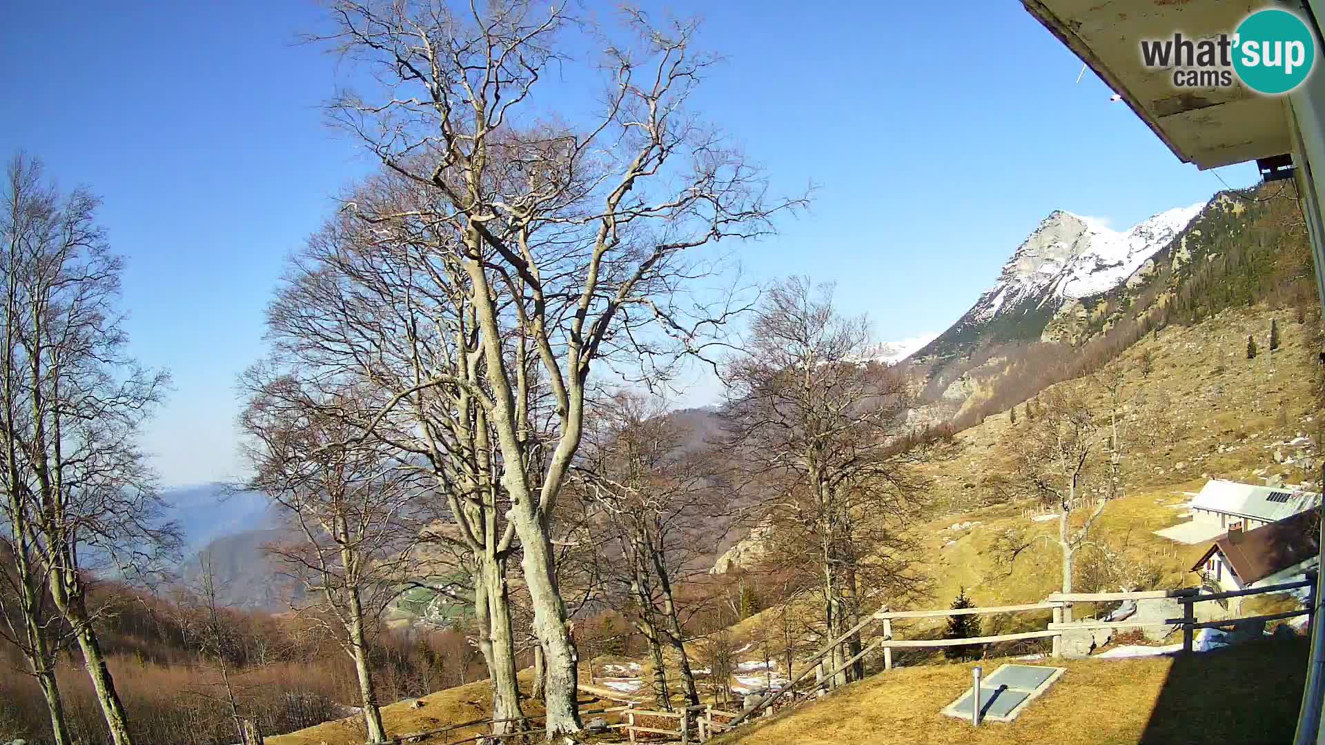 Baita di montagna Planina Razor webcam (1315) | vista su Tolminski Migovec