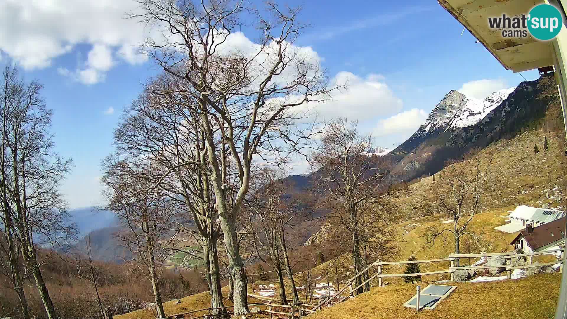 Baita di montagna Planina Razor webcam (1315) | vista su Tolminski Migovec