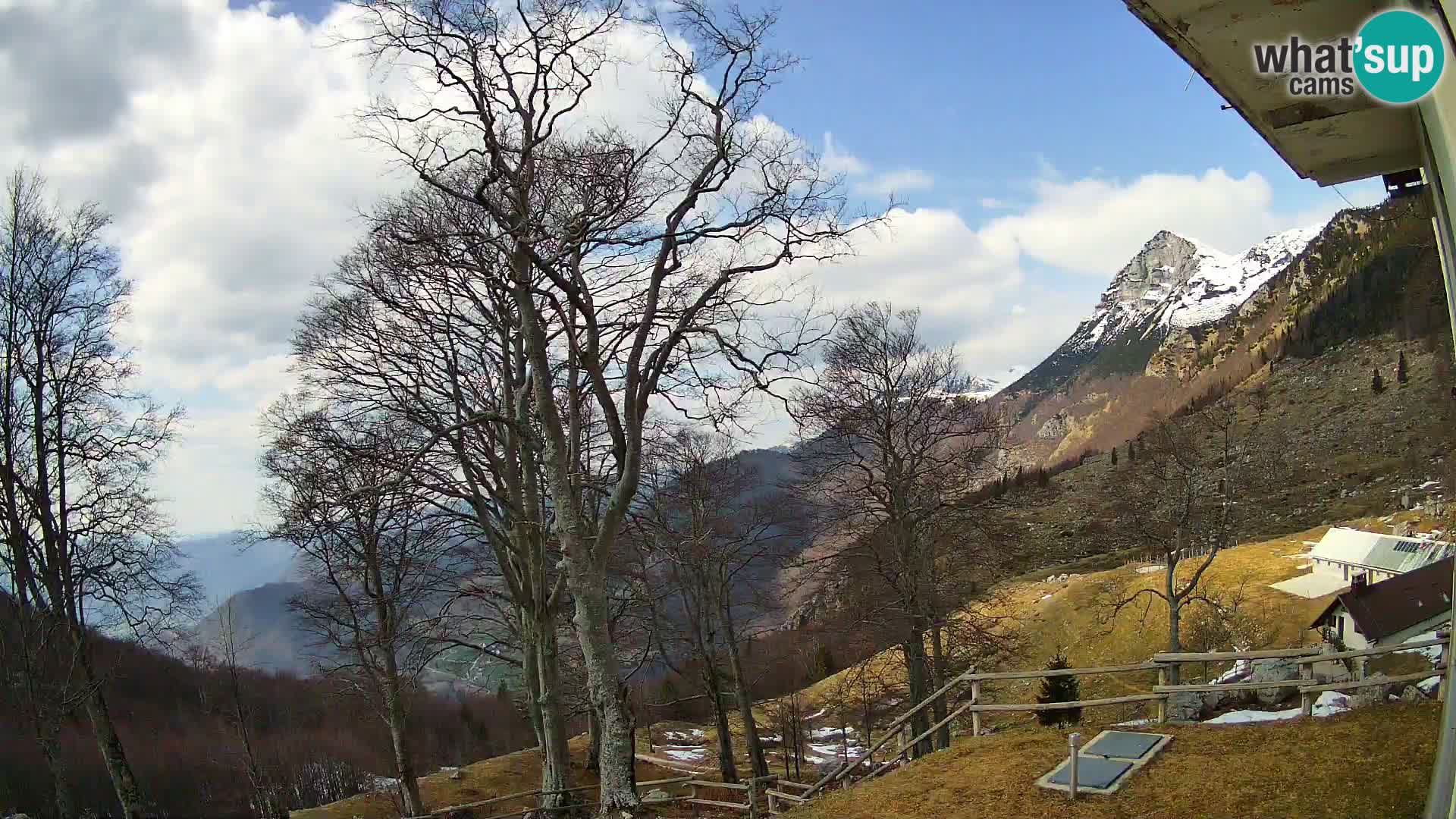 Baita di montagna Planina Razor webcam (1315) | vista su Tolminski Migovec