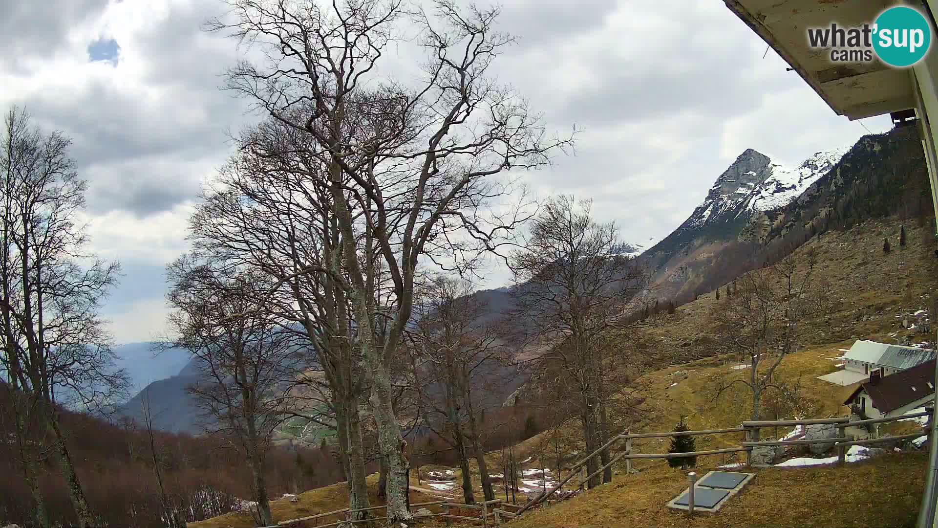 Baita di montagna Planina Razor webcam (1315) | vista su Tolminski Migovec