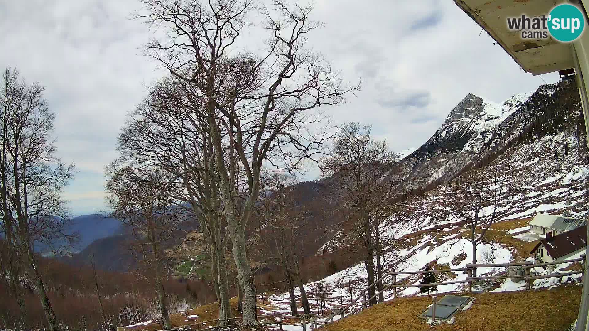 Planina Razor Mountain Hut live cam (1315) | view to Tolminski Migovec