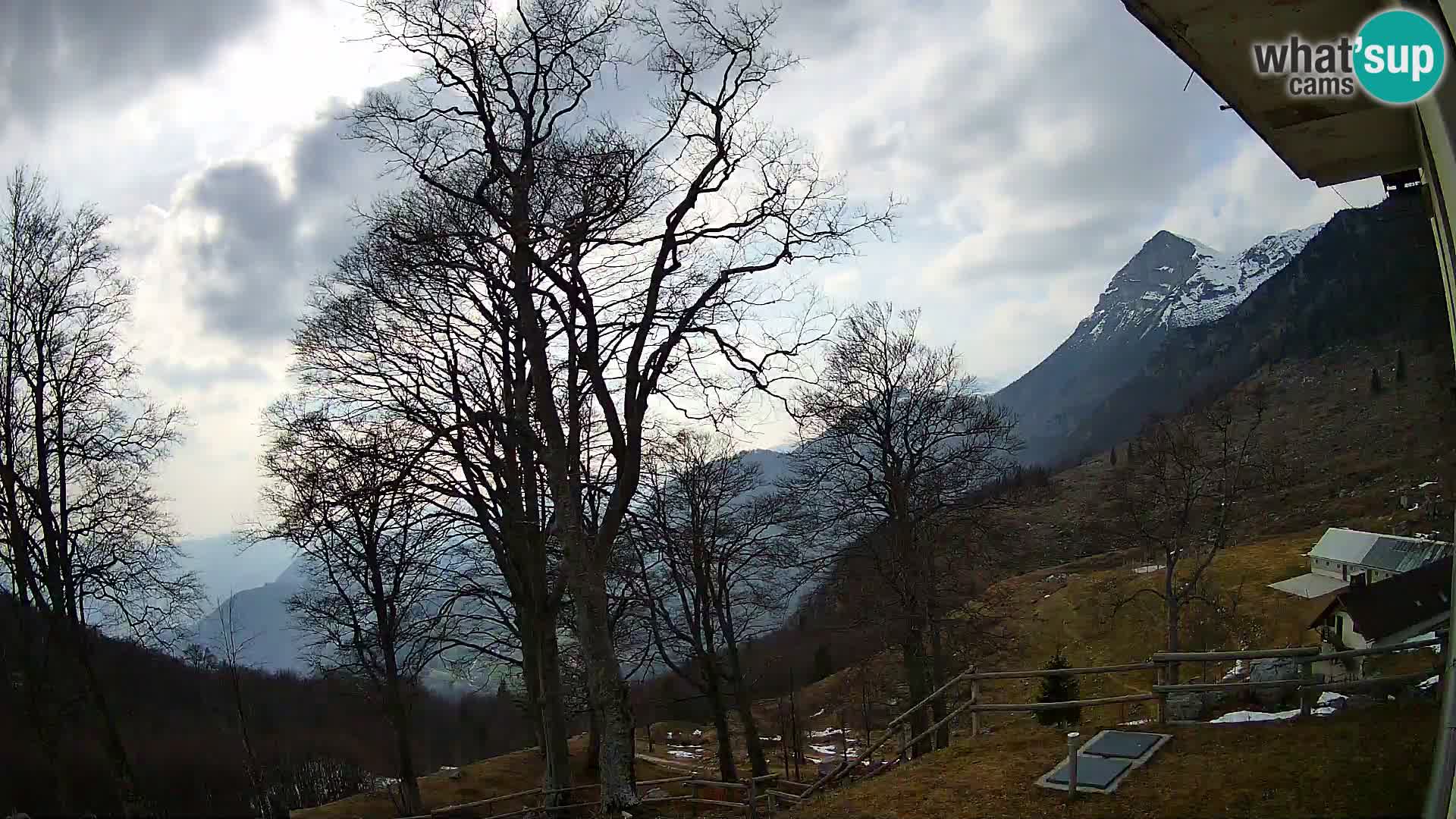 Cámara en vivo de la cabaña de montaña Planina Razor (1315) | vista hacia Tolminski Migovec