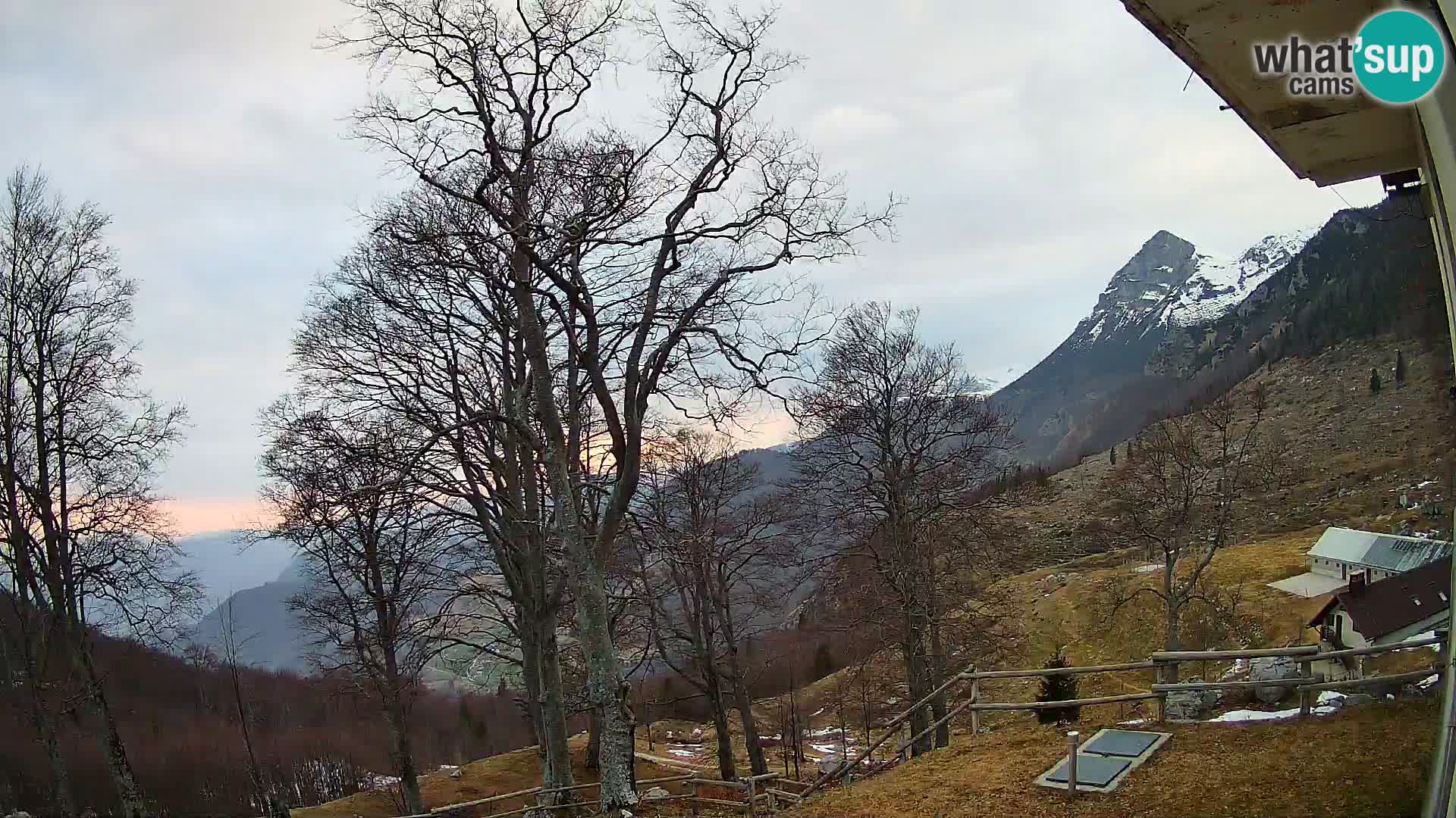 Cámara en vivo de la cabaña de montaña Planina Razor (1315) | vista hacia Tolminski Migovec