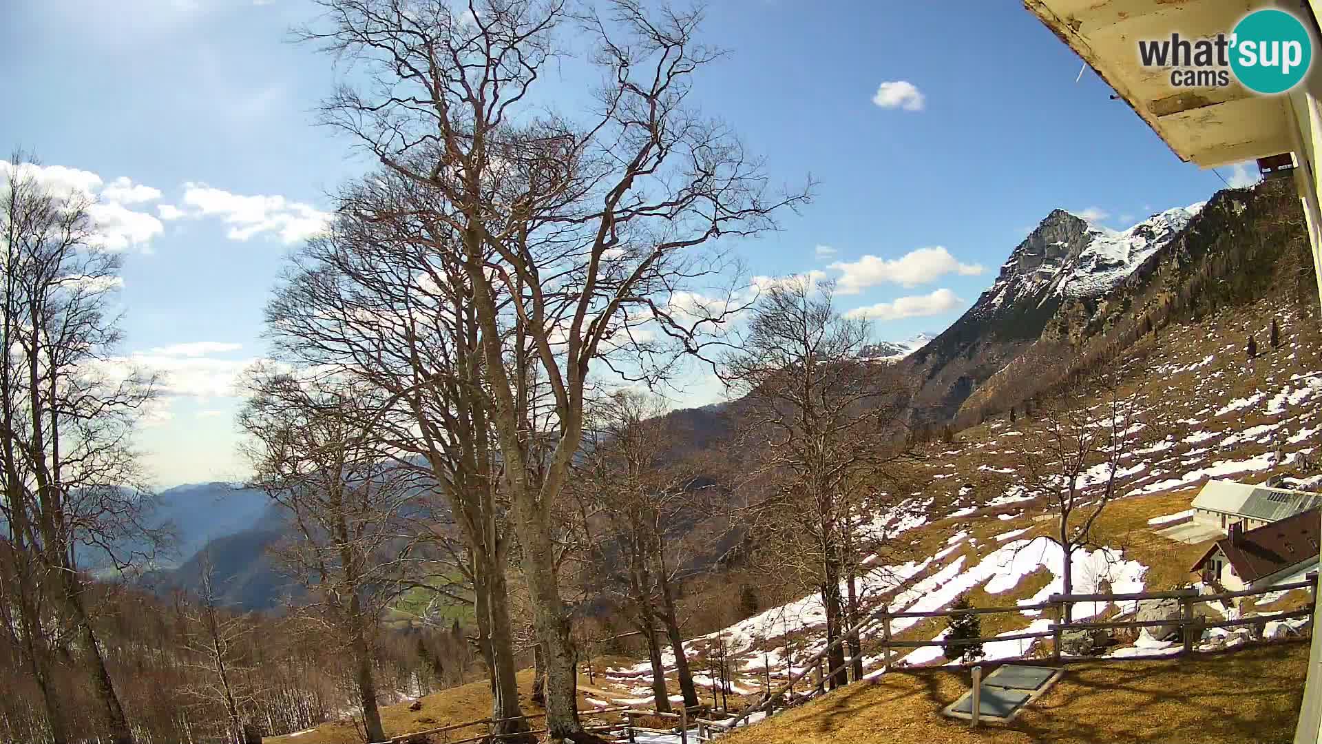 Refuge de la montagne Planina Razor caméra en direct (1315) | vue sur Tolminski Migovec