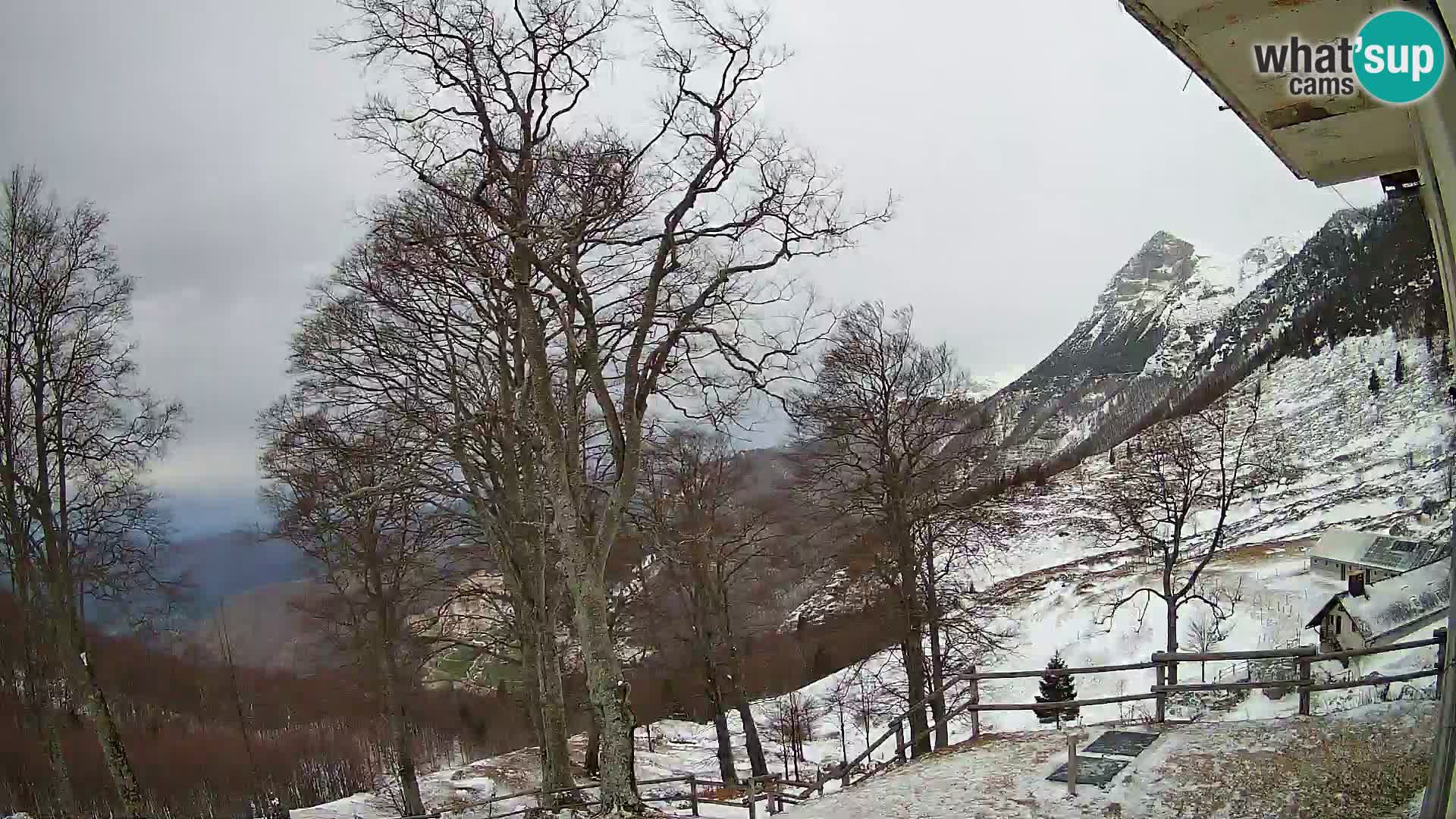 Baita di montagna Planina Razor webcam (1315) | vista su Tolminski Migovec