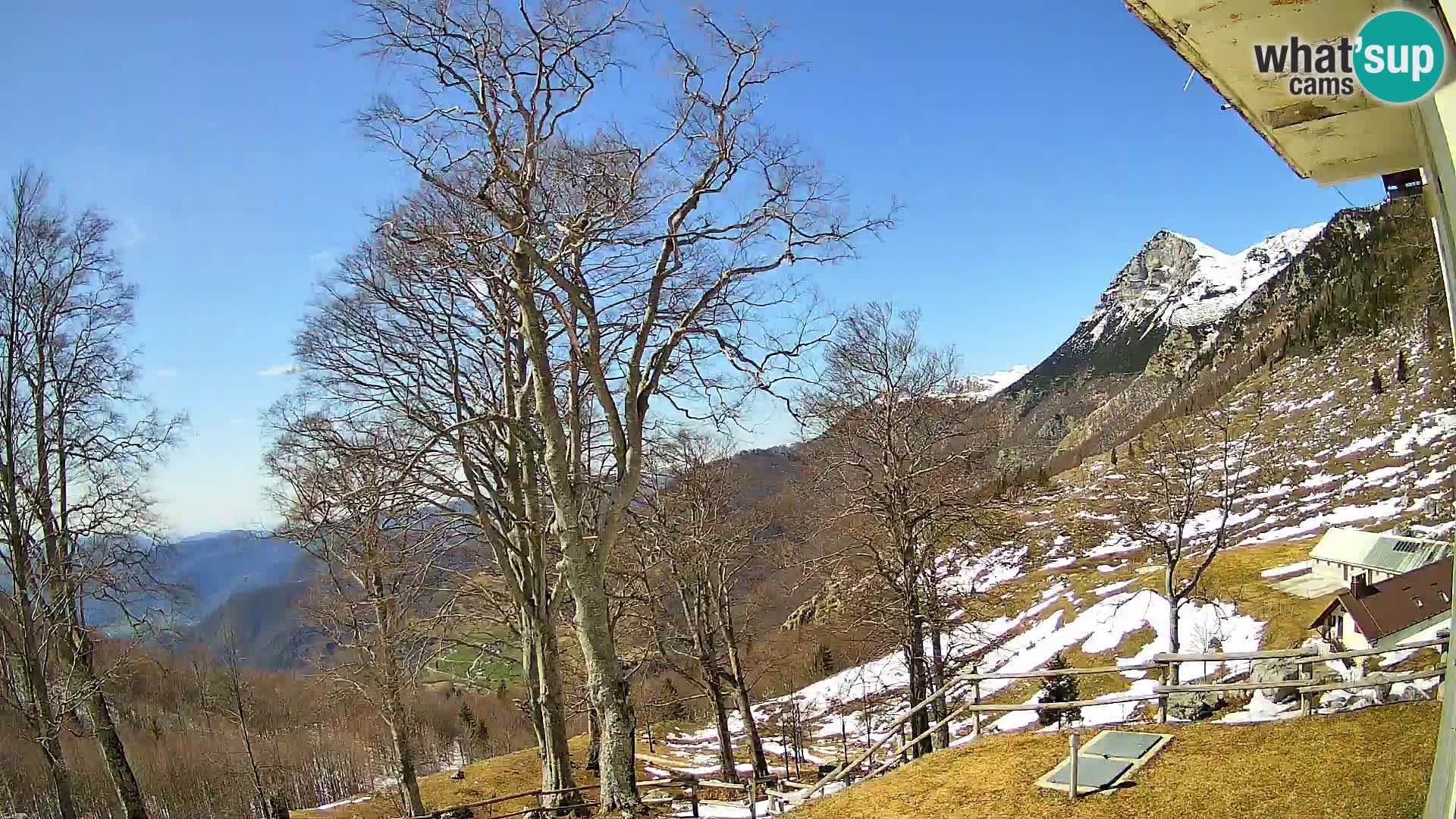 Planina Razor Mountain Hut live cam (1315) | view to Tolminski Migovec