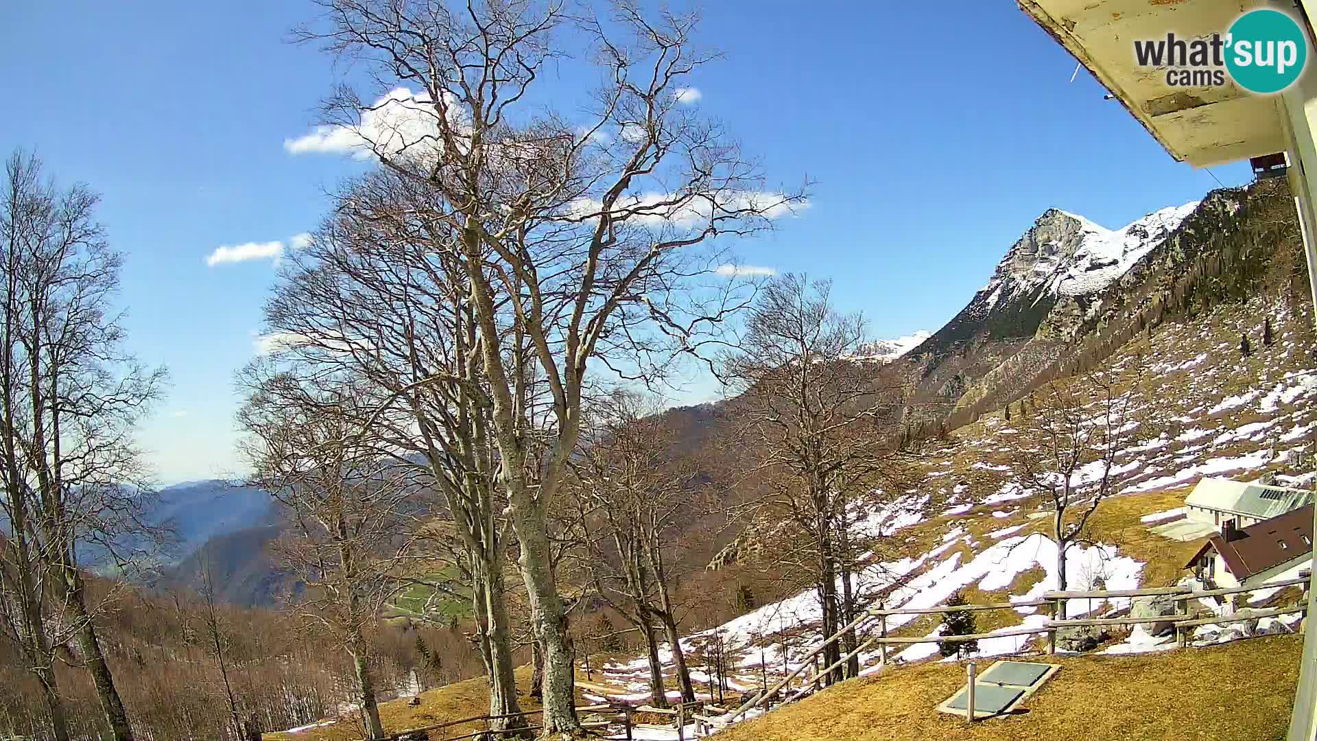 Koča na Planini Razor spletna kamera (1315) | Pogled na Tolminski Migovec