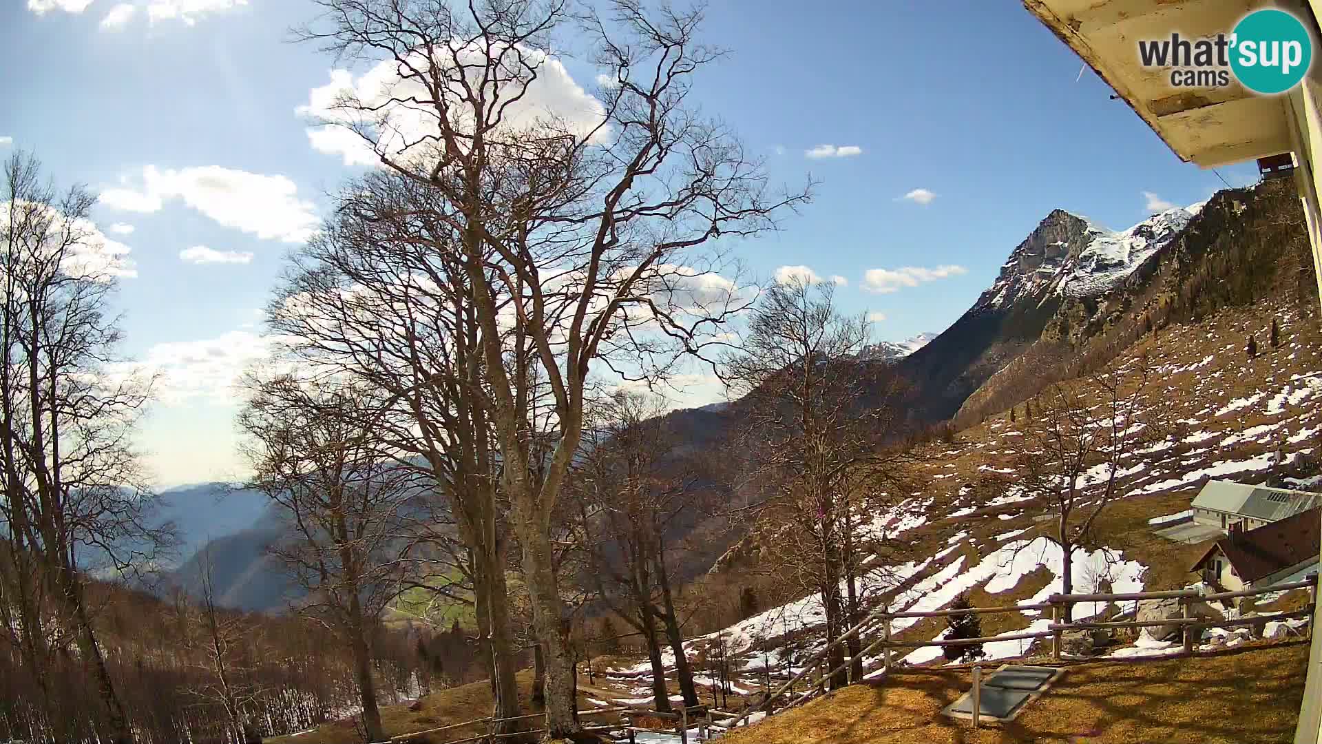 Planina Razor Mountain Hut live cam (1315) | view to Tolminski Migovec