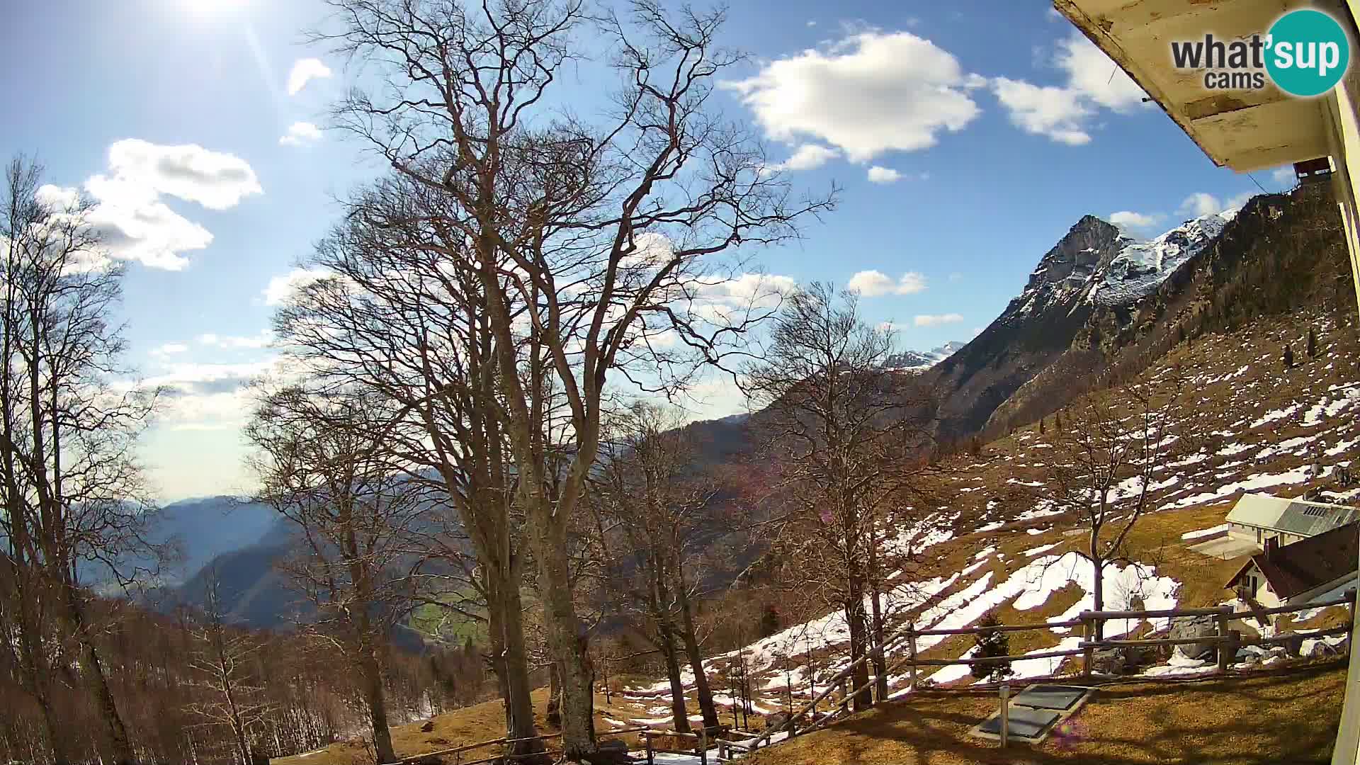 Planina Razor Mountain Hut live cam (1315) | view to Tolminski Migovec