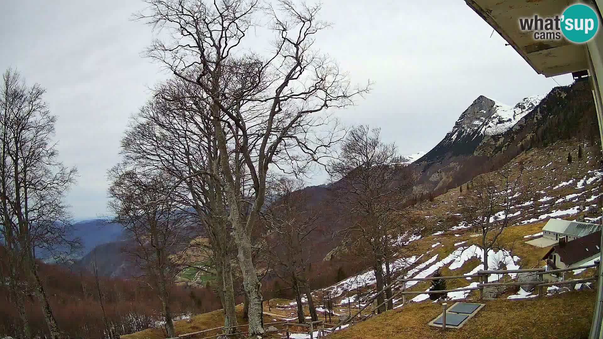 Koča na Planini Razor spletna kamera (1315) | Pogled na Tolminski Migovec