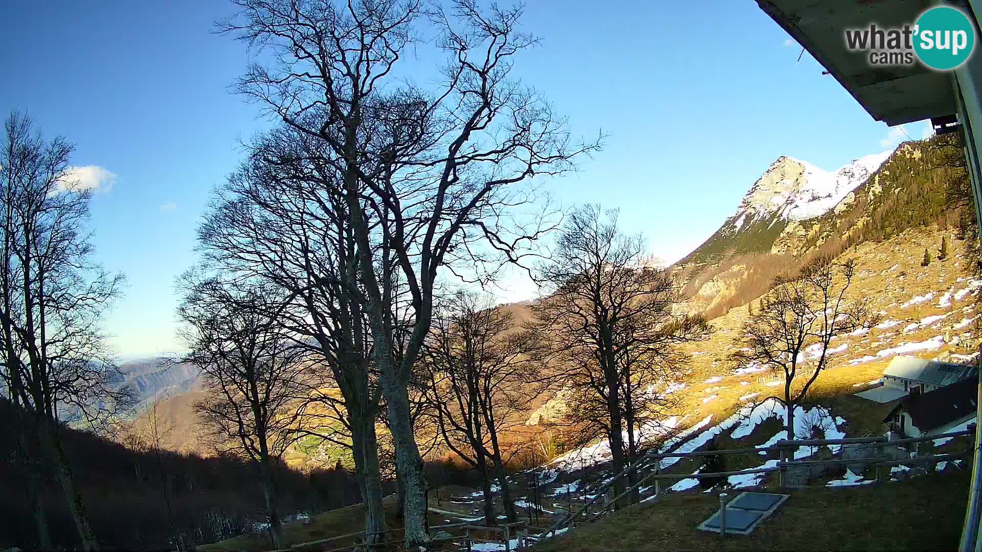 Baita di montagna Planina Razor webcam (1315) | vista su Tolminski Migovec