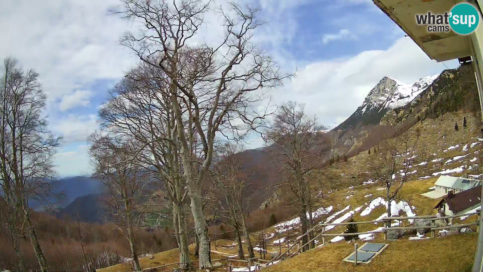 Cámara en vivo de la cabaña de montaña Planina Razor (1315) | vista hacia Tolminski Migovec