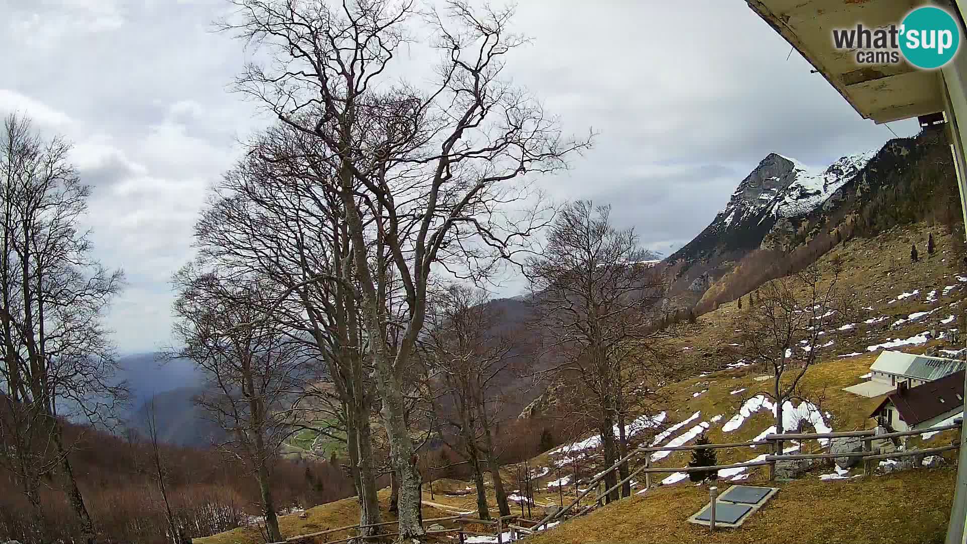 Cámara en vivo de la cabaña de montaña Planina Razor (1315) | vista hacia Tolminski Migovec