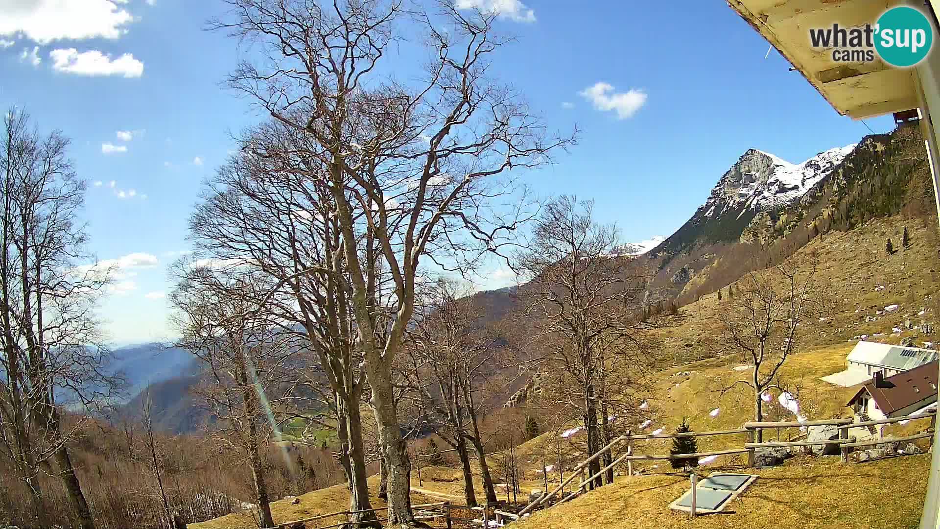 Baita di montagna Planina Razor webcam (1315) | vista su Tolminski Migovec
