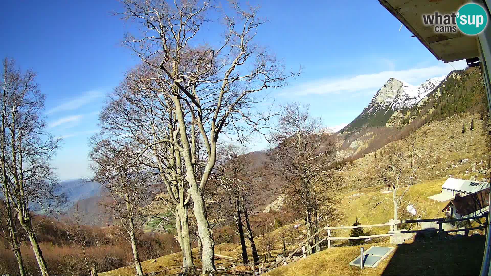 Cámara en vivo de la cabaña de montaña Planina Razor (1315) | vista hacia Tolminski Migovec