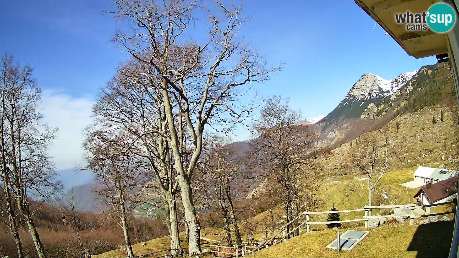 Cámara en vivo de la cabaña de montaña Planina Razor (1315) | vista hacia Tolminski Migovec