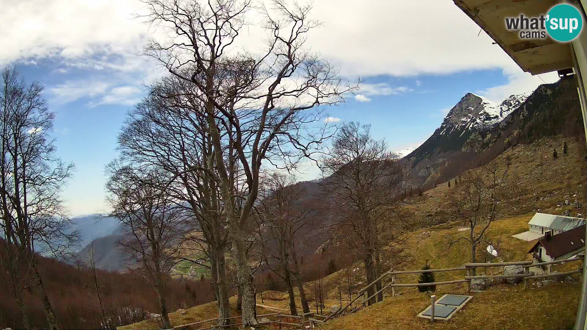 Baita di montagna Planina Razor webcam (1315) | vista su Tolminski Migovec